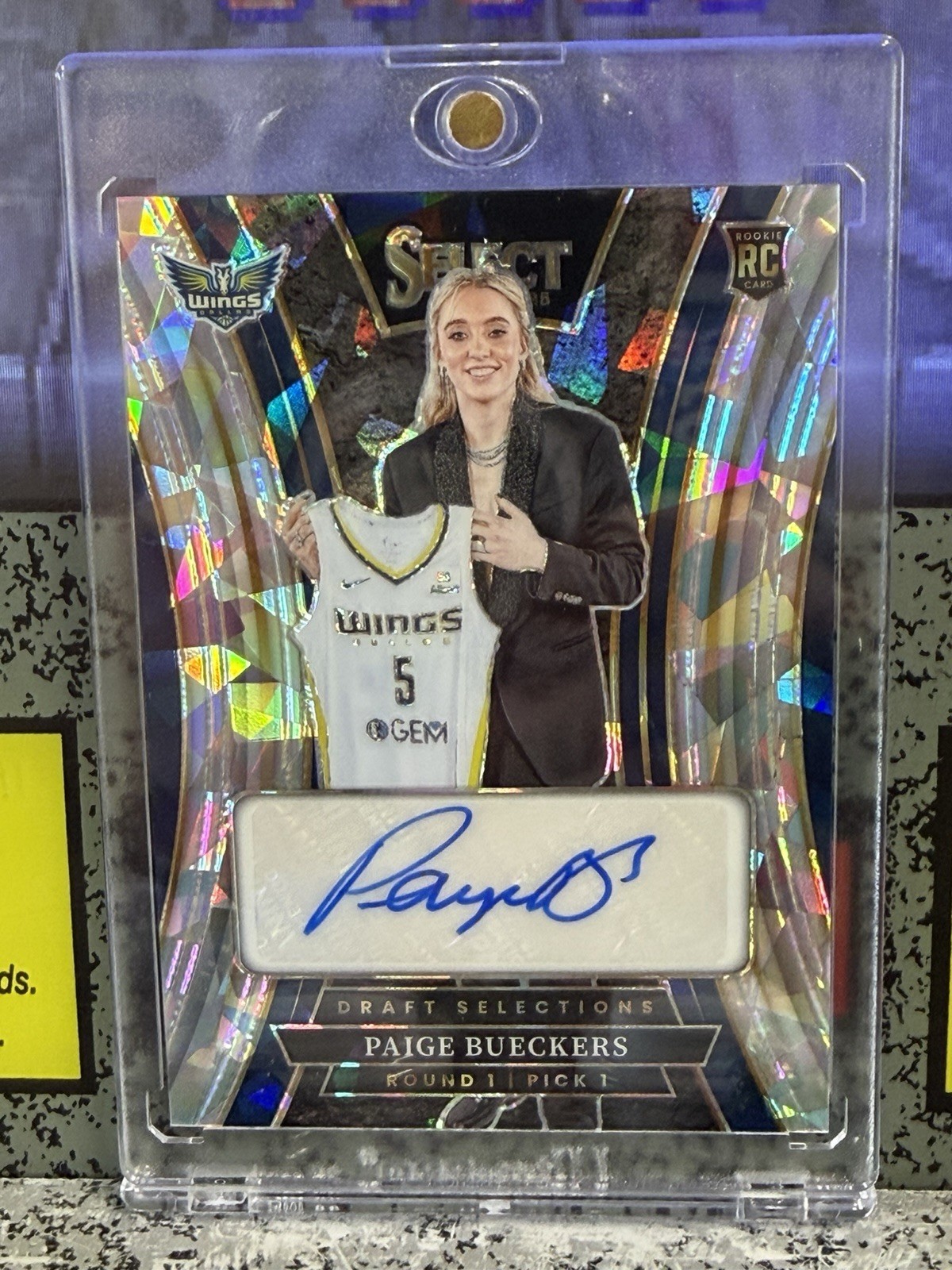 2025 Panini Select WNBA Paige Bueckers #DSS-PB Draft Selections Auto Silver Ice