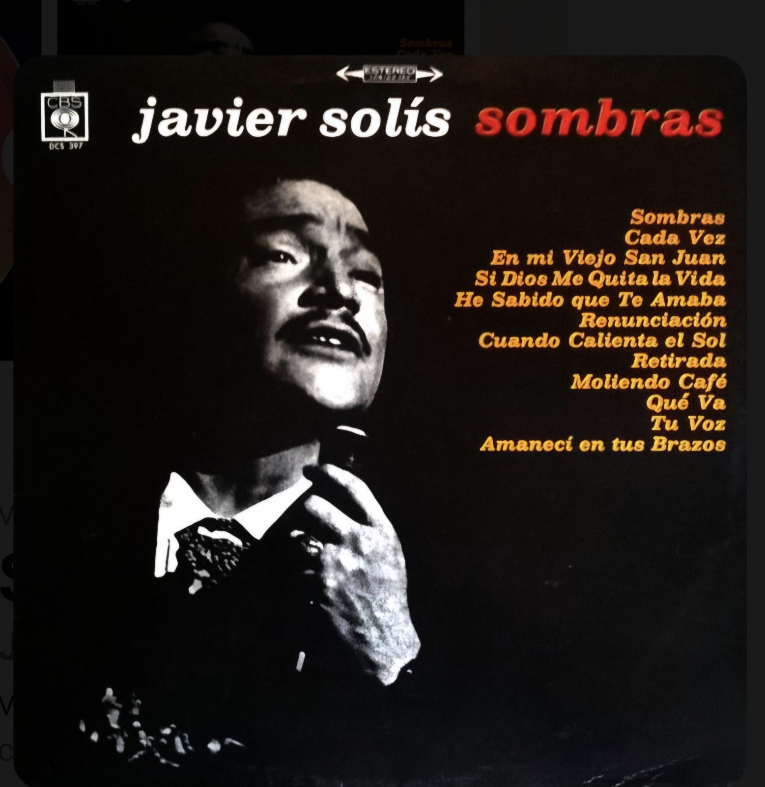Javier Solis - Sombras Vinyl LP Color Dorado Nuevo Envio Gratis y Rapido en USA Javier Solis - Sombras Vinyl LP Color Dorado Nuevo Envio Gratis y Rapido en USA