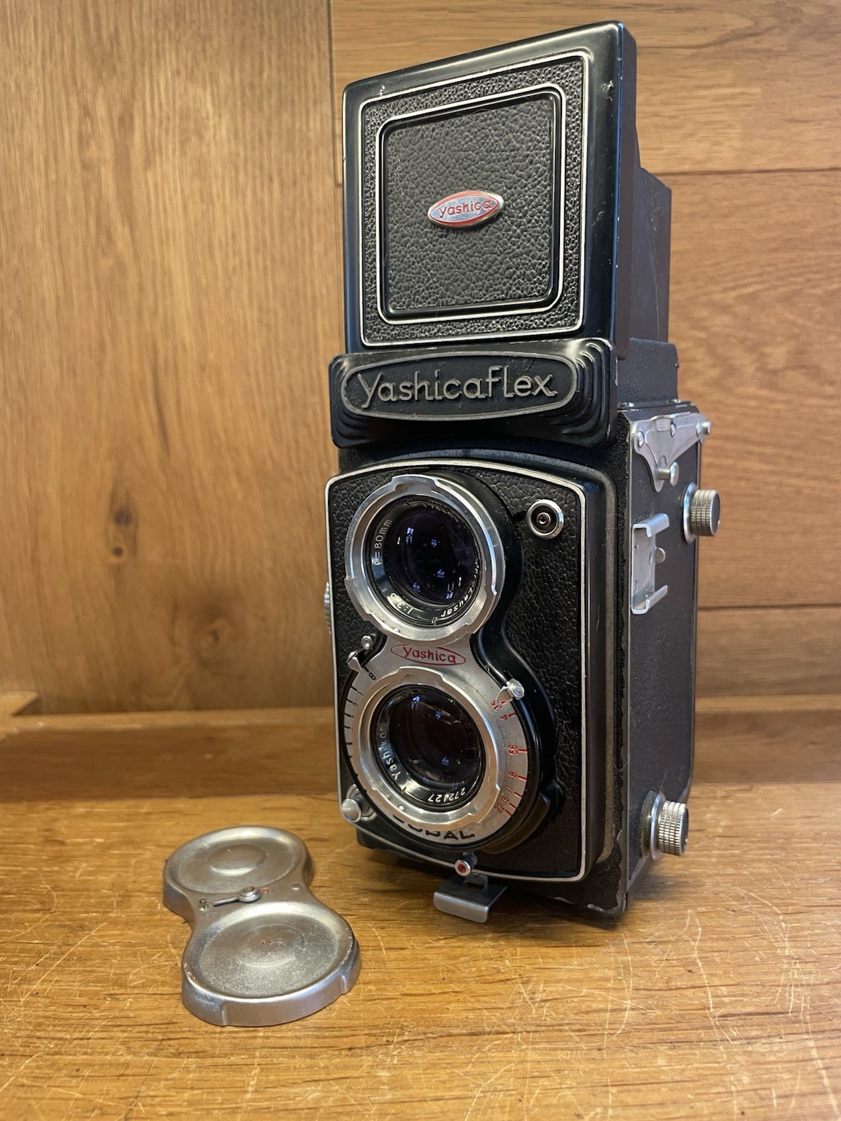 *Near Mint* Yashica Yashicaflex Model C TLR 6x6 Camera 80mm F/3.5 Lens From JPN