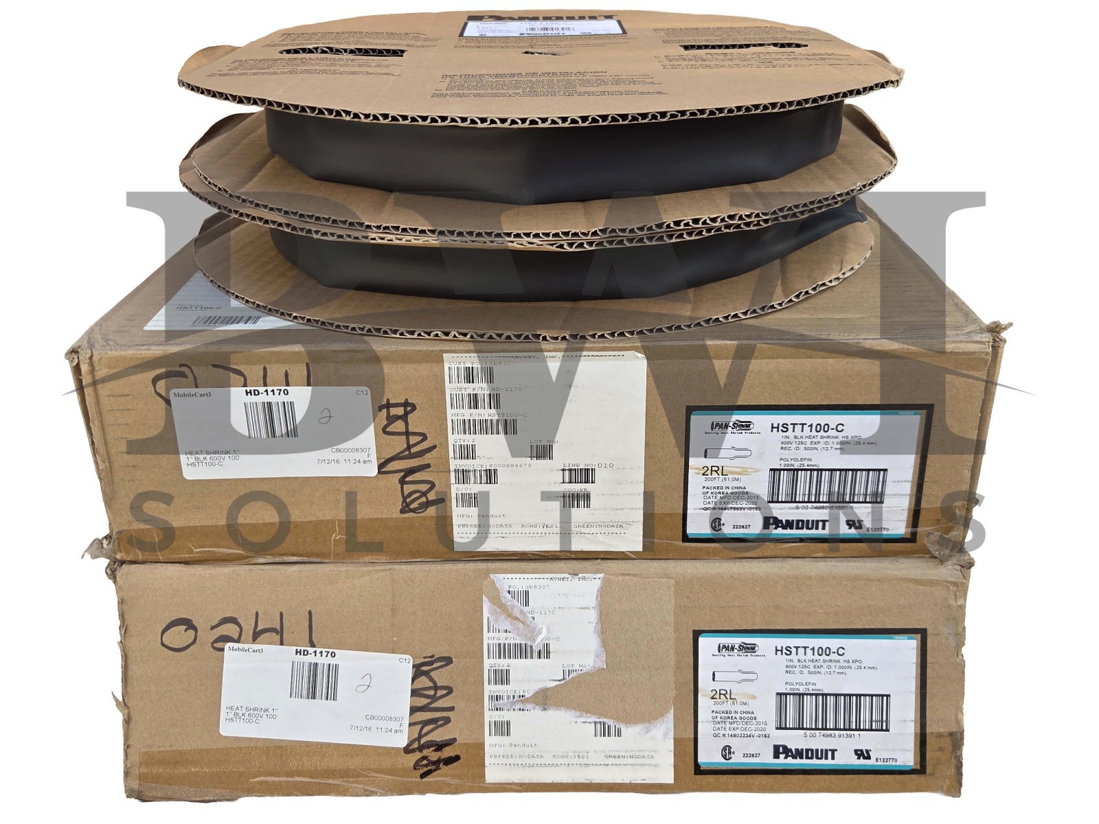 NEW Panduit HSTT100-C Black Heat Shrink HS XPO 600V EXP ID 1
