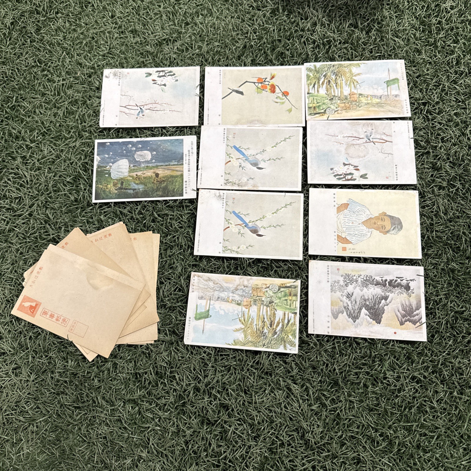 Unused WW2 Japanese Military mail a set of  25 Post Cards Gunji Yubin