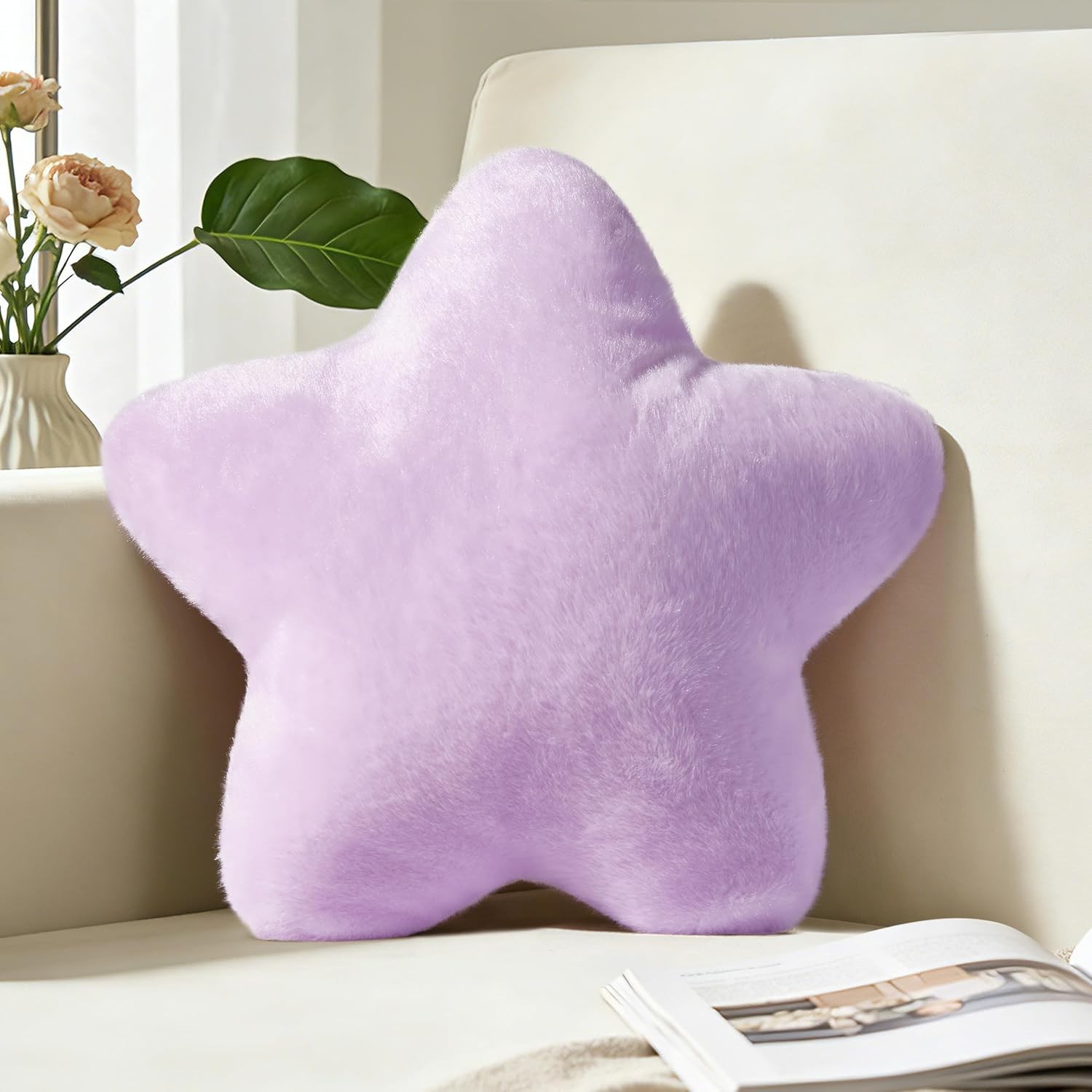 15.4 Inch Star Shaped Pillow Cute Decorative Throw Pillows for Couch Bed Sofa...