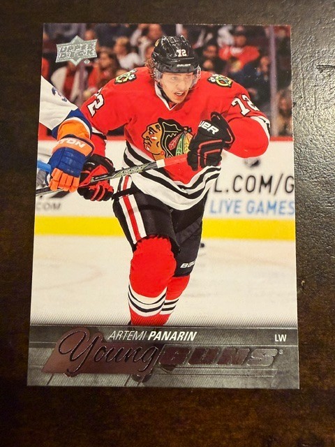2015-16 Artemi Panarin Upper Deck Young Guns rookie hockey card - #221