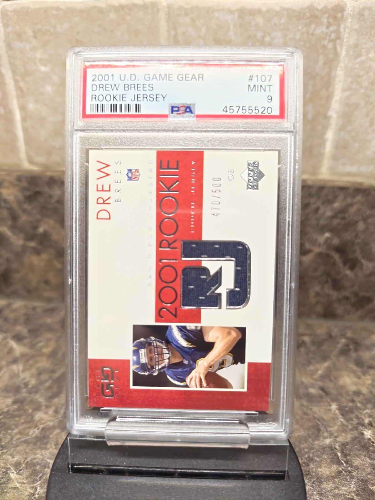 2001 Upper Deck Game Gear - 2001 Rookie Drew Brees #107 Rookie Jerseys 