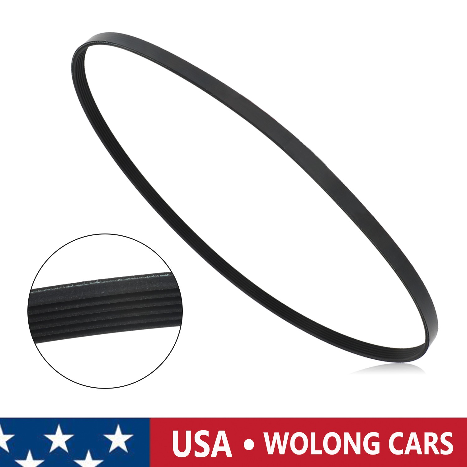 Aftermarket Air Compressor V-Belt 6 Ribbed Black Replace Fit for Craftsman
