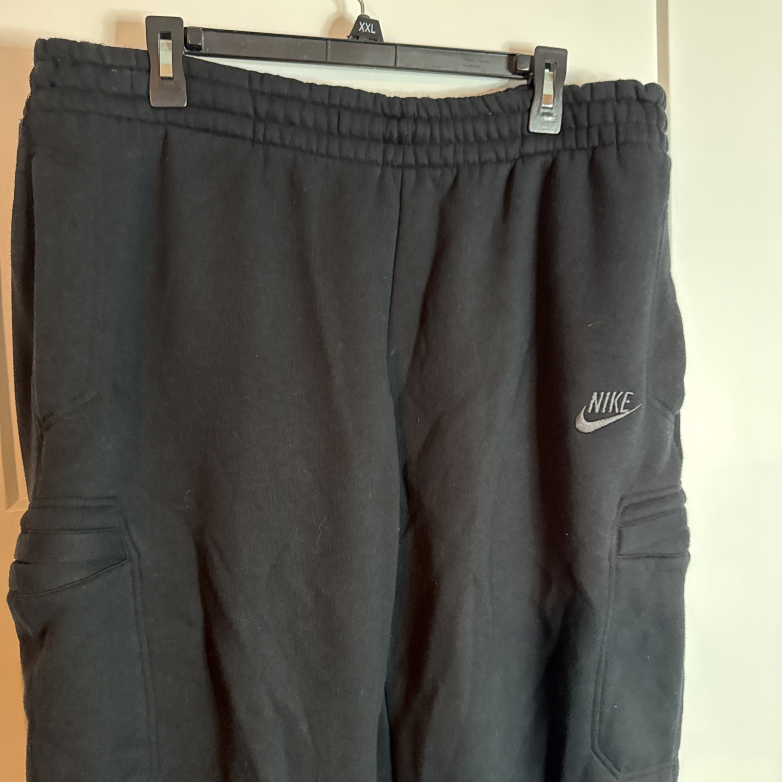Vintage Nike Fleece Cargo Pants Men Warm Sports Black Large Vintage Nike Fleece Cargo Pants Men Warm Sports Black Large