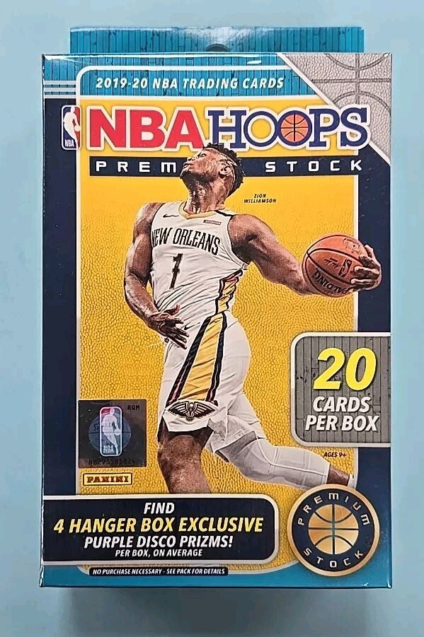 2019/20 NBA Hoops Premium Stock Basketball Factory Sealed Hanger Box Disco Prizm