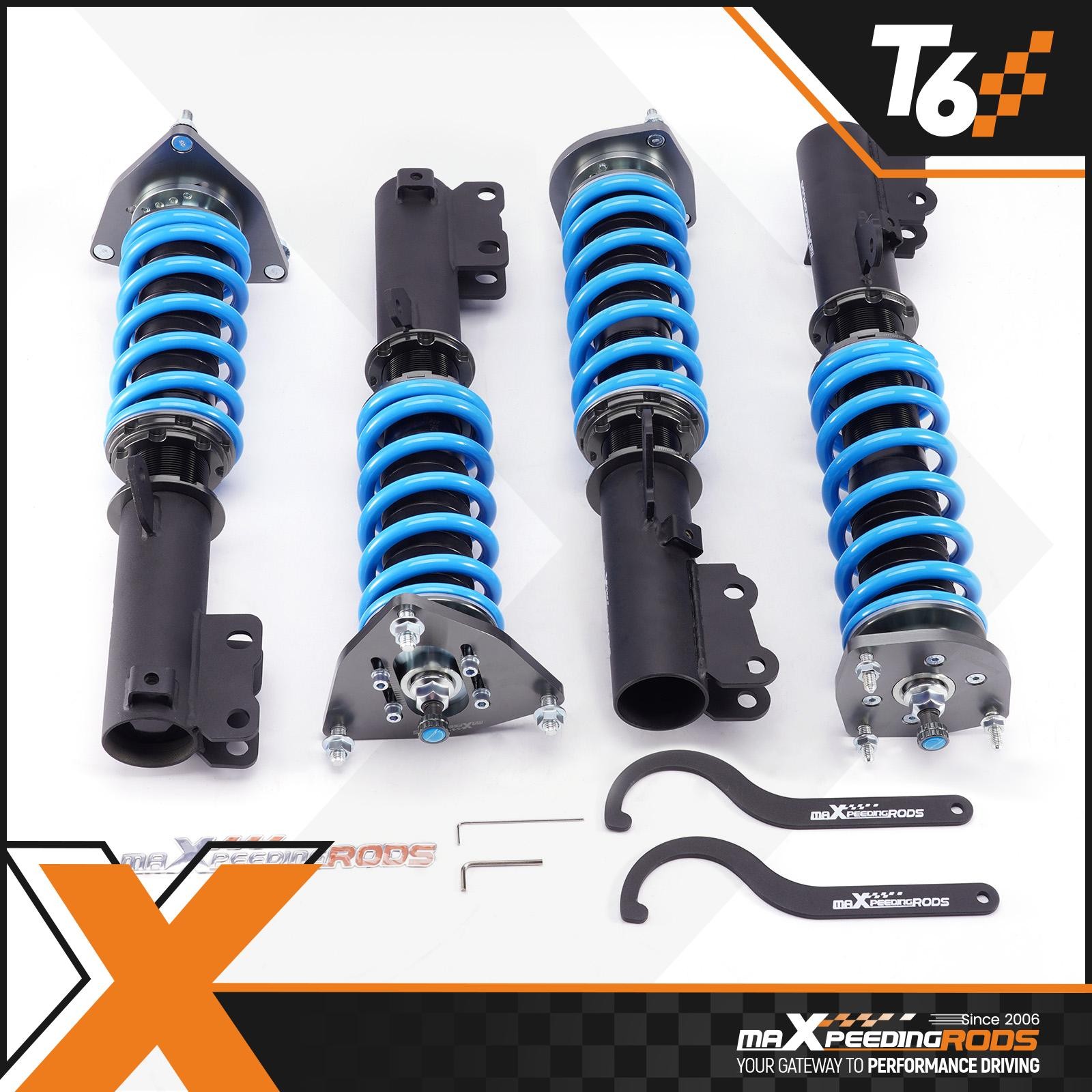 MaXpeedingrods T6 Coilovers 24-Step Damper for Hyundai Tiburon 2003-08 GT SE