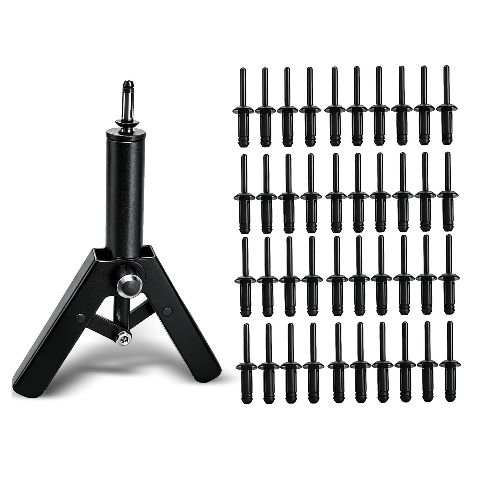 41 PC Plastic Rivet Gun Set Assorted Riveter Rivet Gun Quick Set Hand Tool W/...