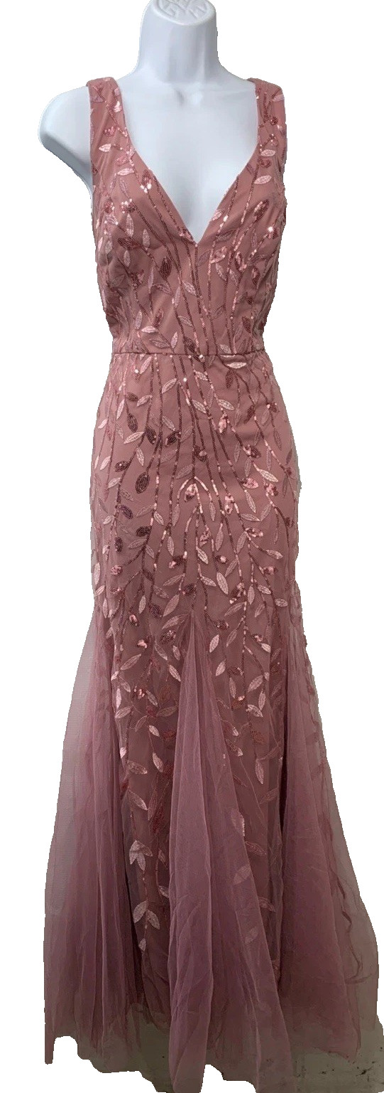Ever-Pretty Women Sequin Sleeveless Dress V-Neck Formal Elegant Coctail Size 12