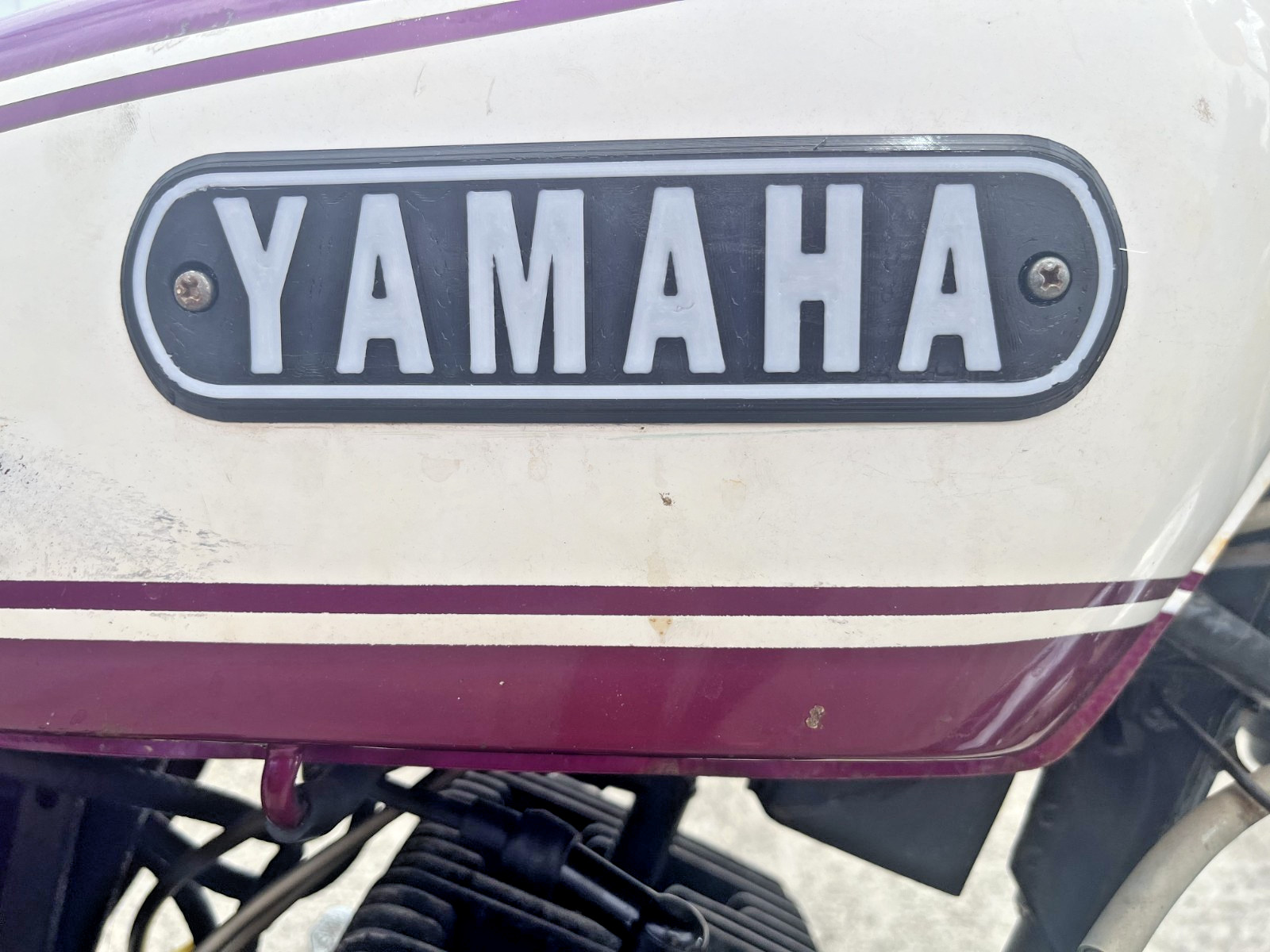 3D PRINTED Yamaha CS5, RD200, RD125B, AS3 tank badge emblem set 3D PRINTED Yamaha CS5, RD200, RD125B, AS3 tank badge emblem set