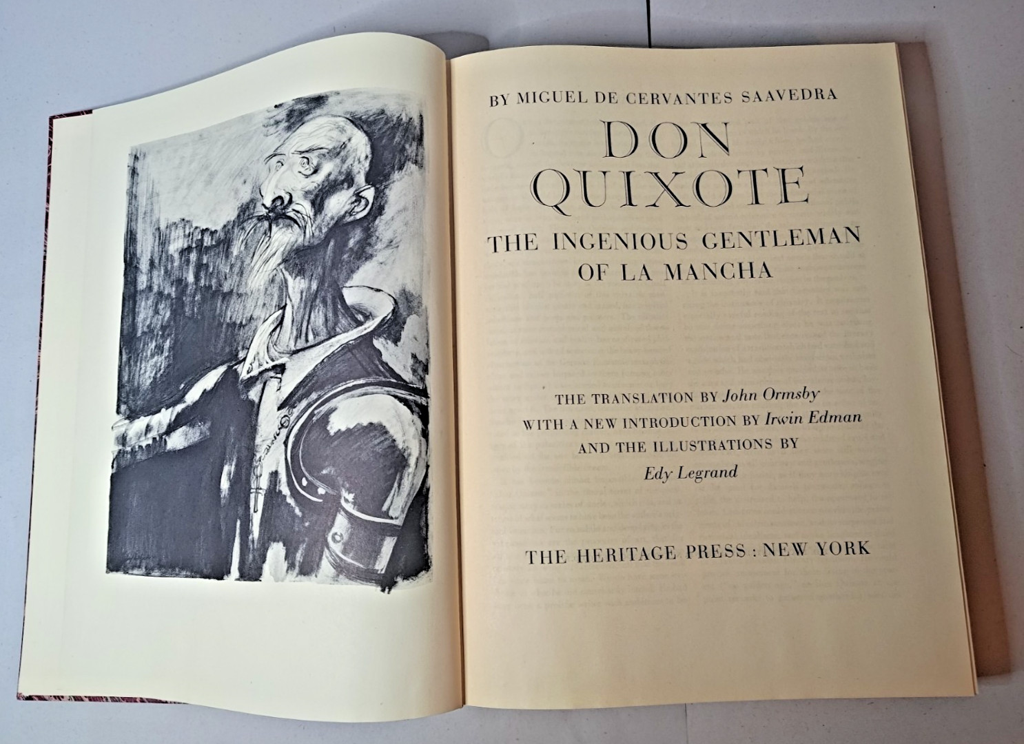 Don Quixote Cervantes Heritage Press Edy Legrand Illustrated Slipcase c1950
