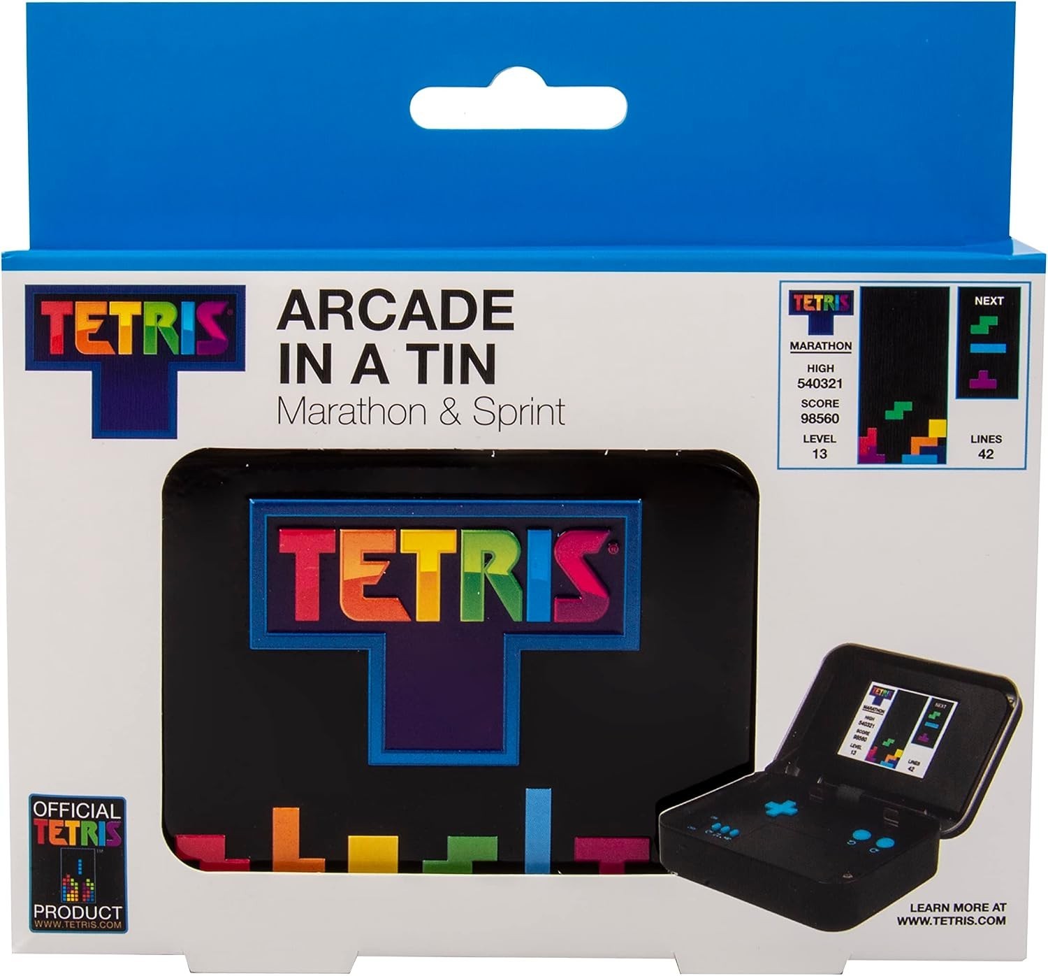 Tetris Arcade In A Tin-Retro Handheld Games (Official TETRIS Product) 8-Bit Game