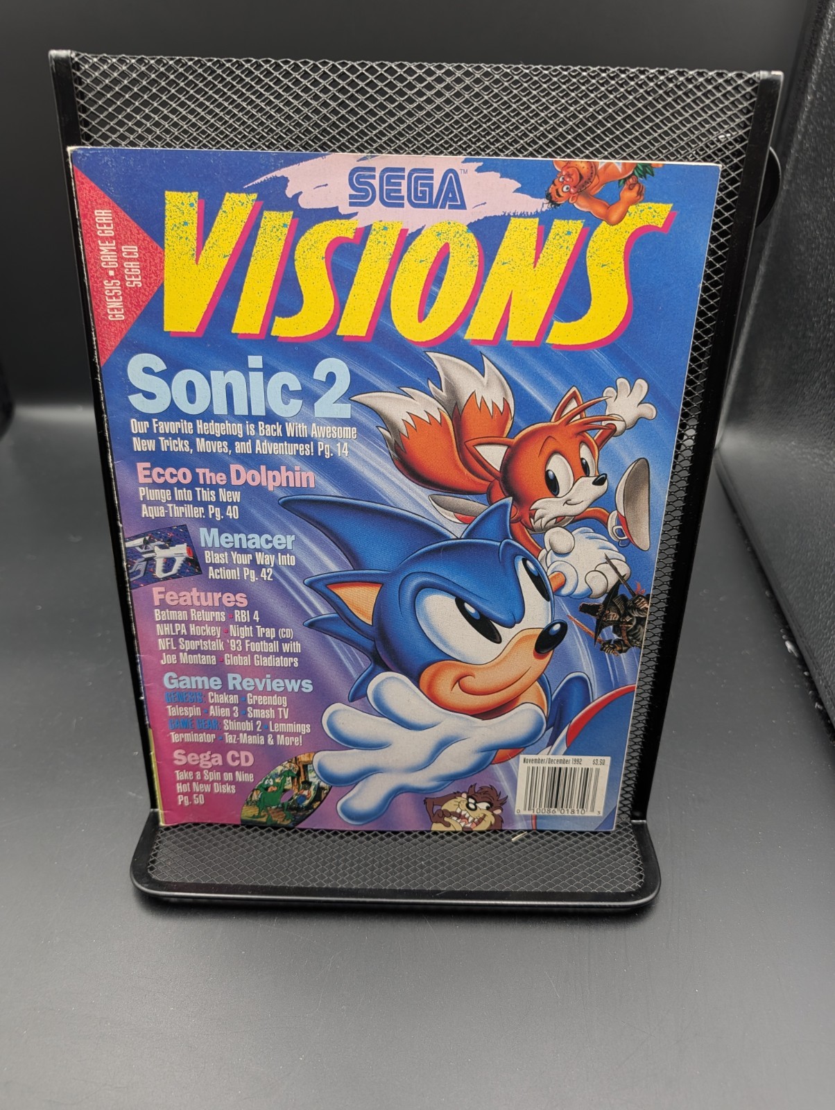 Vintage Sega Visions Magazine November/December 1992 Sonic The Hedgehog 2 Vintage Sega Visions Magazine November/December 1992 Sonic The Hedgehog 2