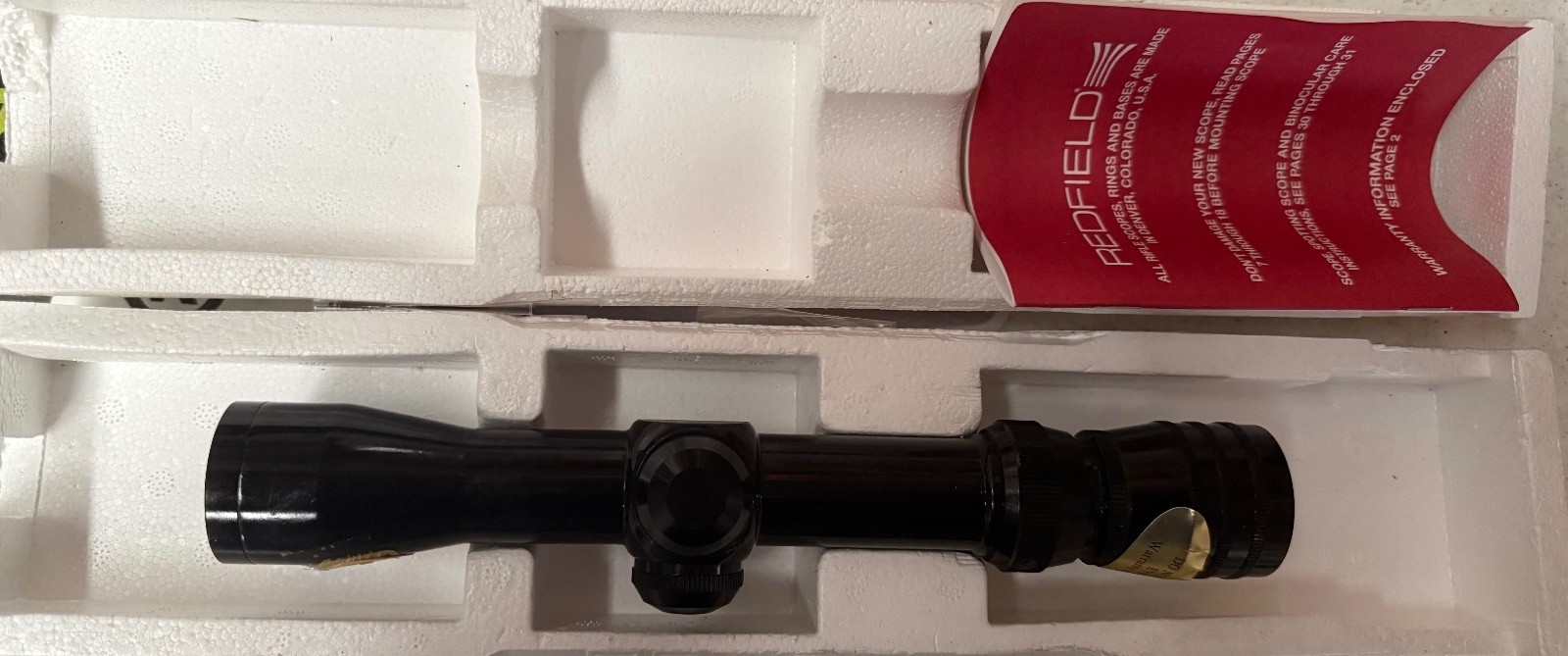 Vintage Redfield 2.5-7x EER Scope Gloss Black USA w/ Original Packaging
