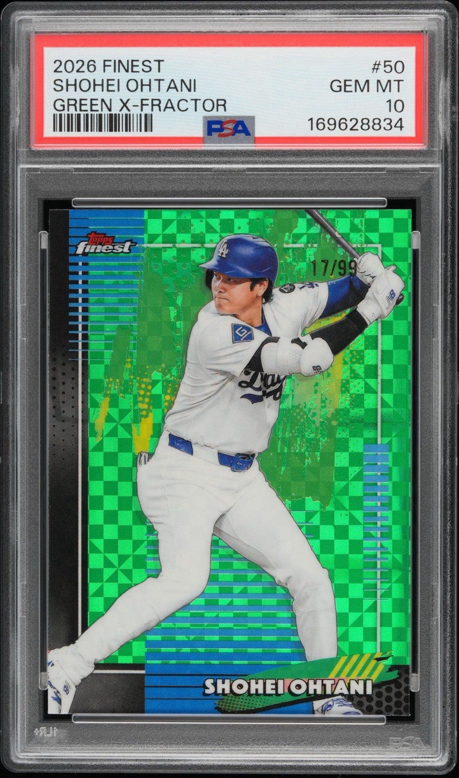 2026 Topps Finest Shohei Ohtani 17/99 *JERSEY MATCH* PSA 10