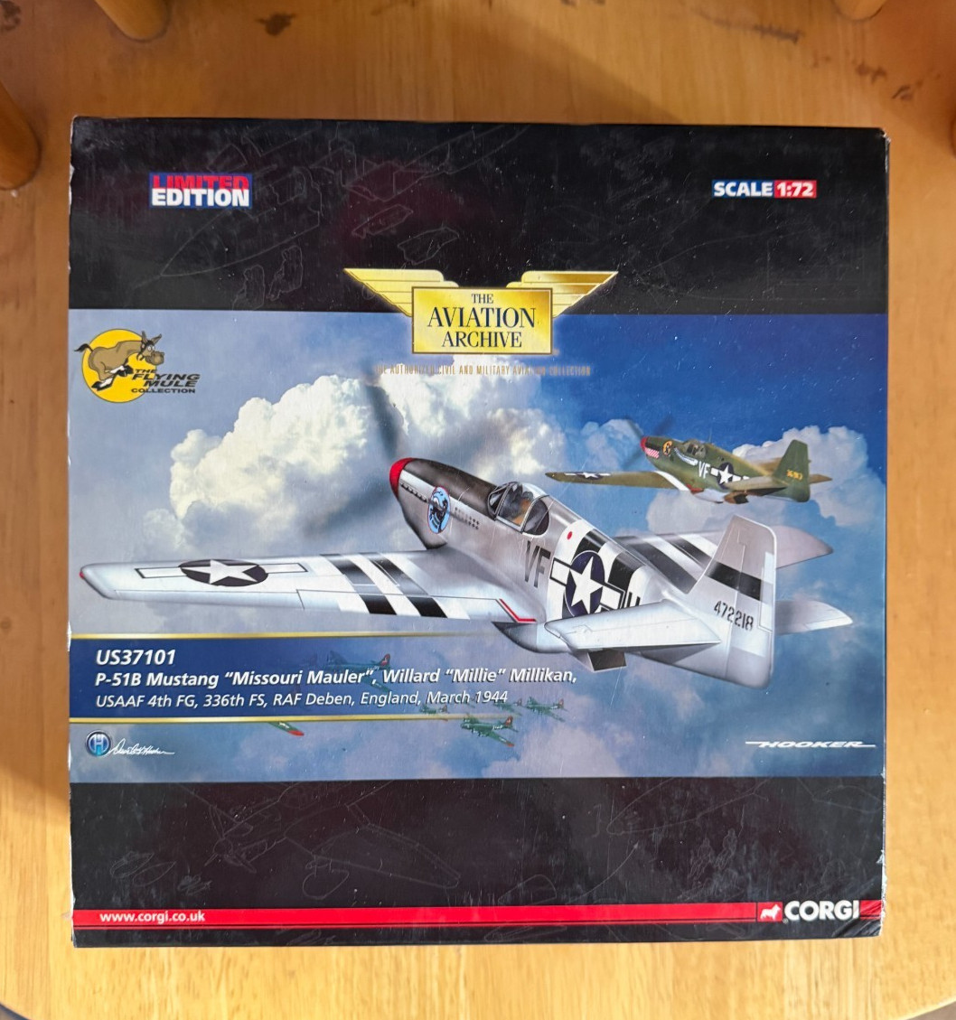Corgi Aviation Archive 1/72 P-51B Missouri Mauler US37101 ltd Flying Mule Corgi Aviation Archive 1/72 P-51B Missouri Mauler US37101 ltd Flying Mule