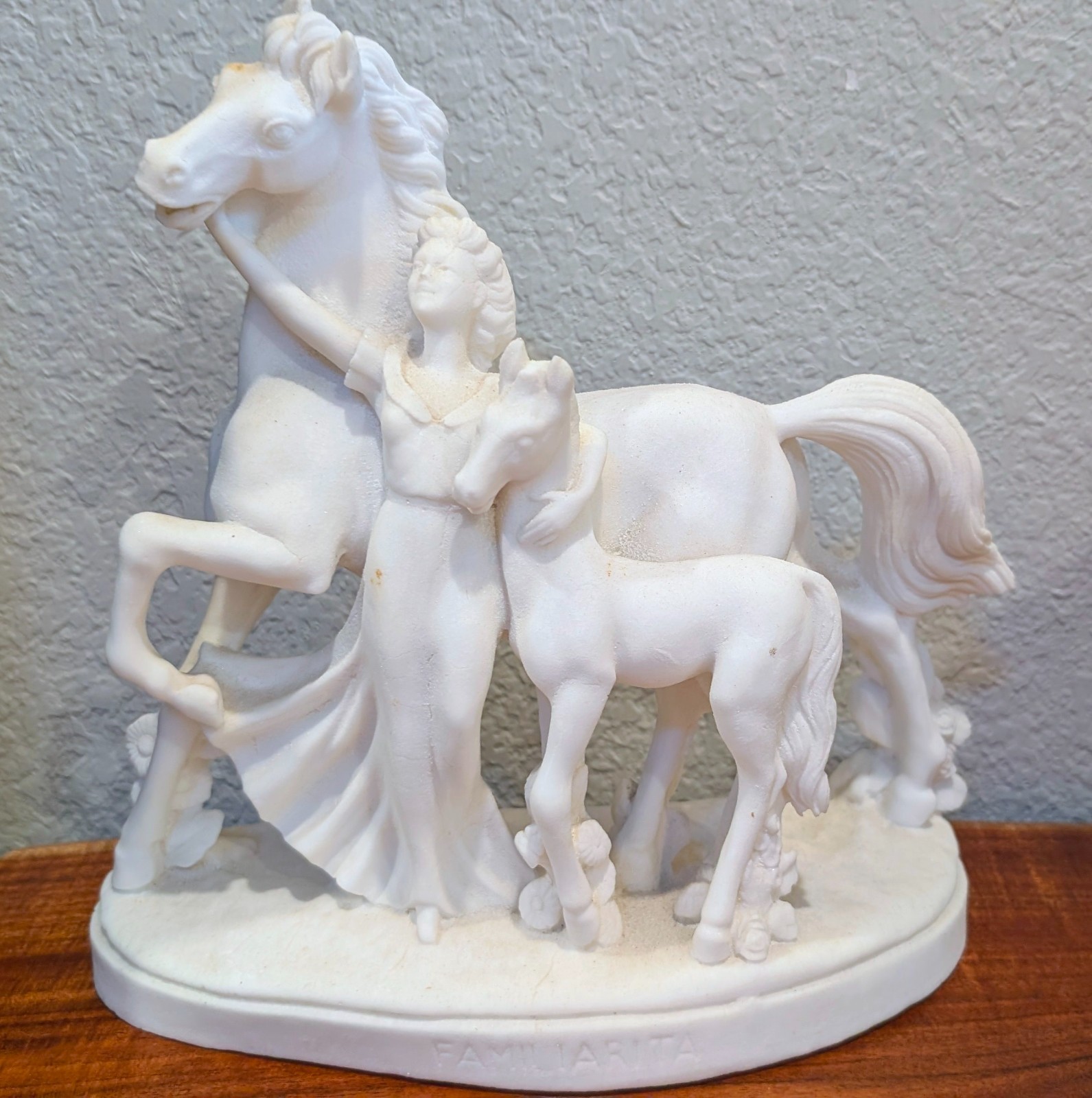 RARE VINTAGE Italian Bisque Sculpture Signed \