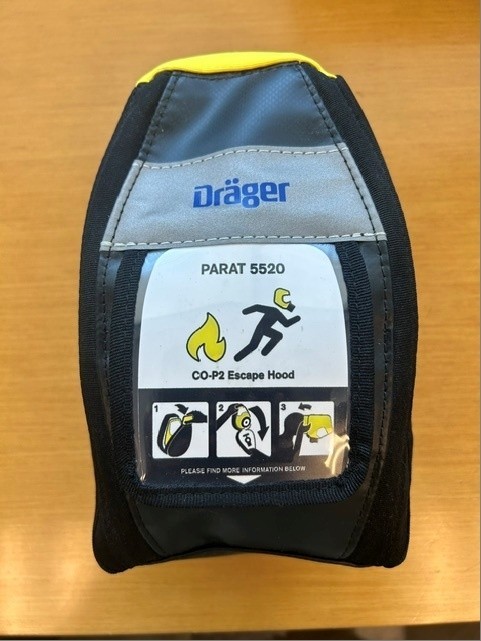 Escape Hood Dräger Parat 5520 Soft Case - New, sealed, expires 2032 Escape Hood Dräger Parat 5520 Soft Case - New, sealed, expires 2032