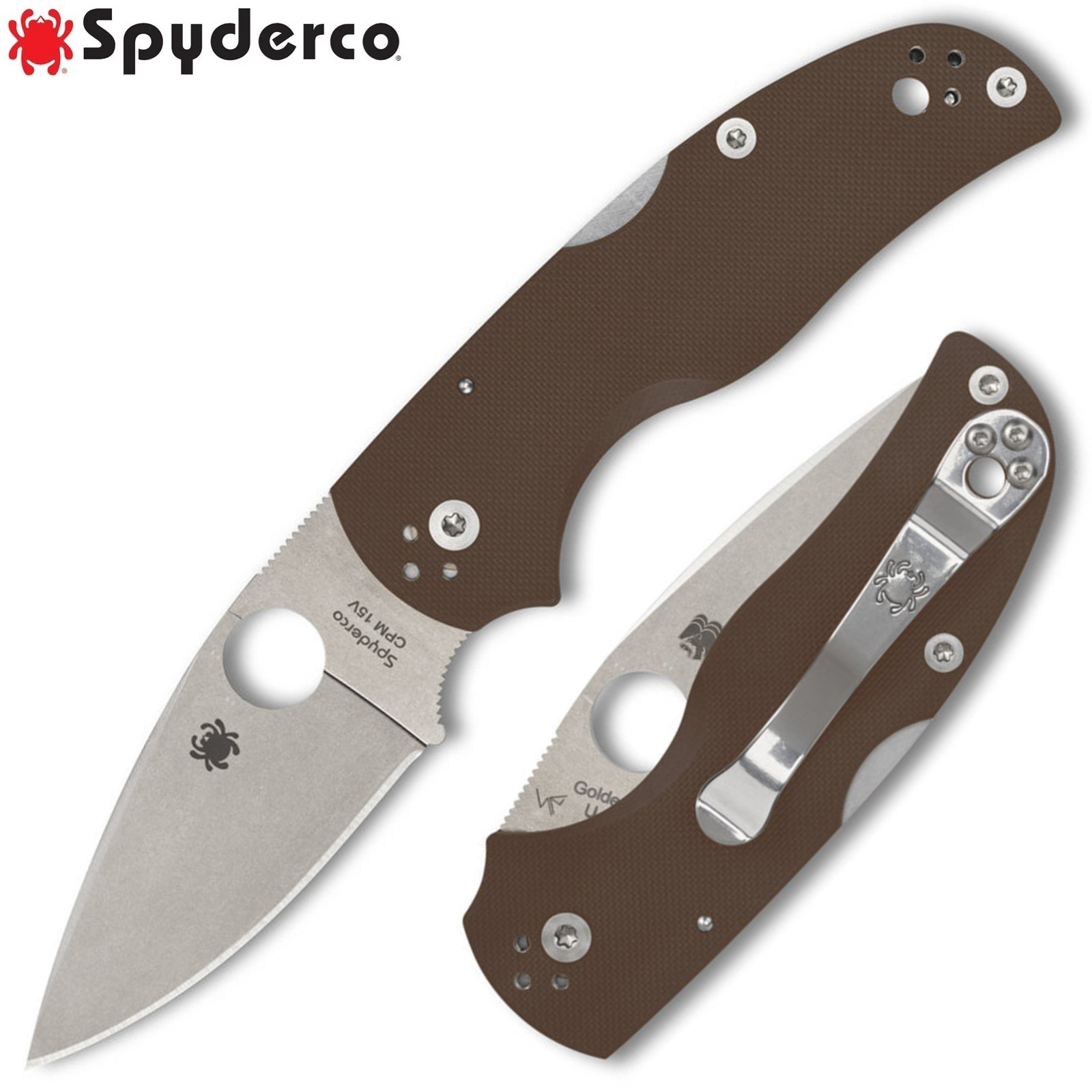 Spyderco Native 5 Sprint Run CPM-15V Plain Blade Brown G10 Handles C41GPBN15V5 Spyderco Native 5 Sprint Run CPM-15V Plain Blade Brown G10 Handles C41GPBN15V5