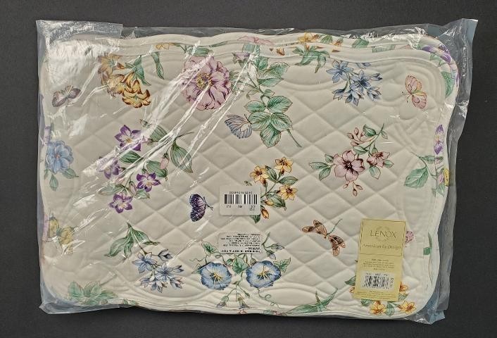 Lenox American by Design Butterfly Meadow Quilted Placemats Set of 4 - 19x12.5 Lenox American by Design Butterfly Meadow Quilted Placemats Set of 4 - 19x12.5