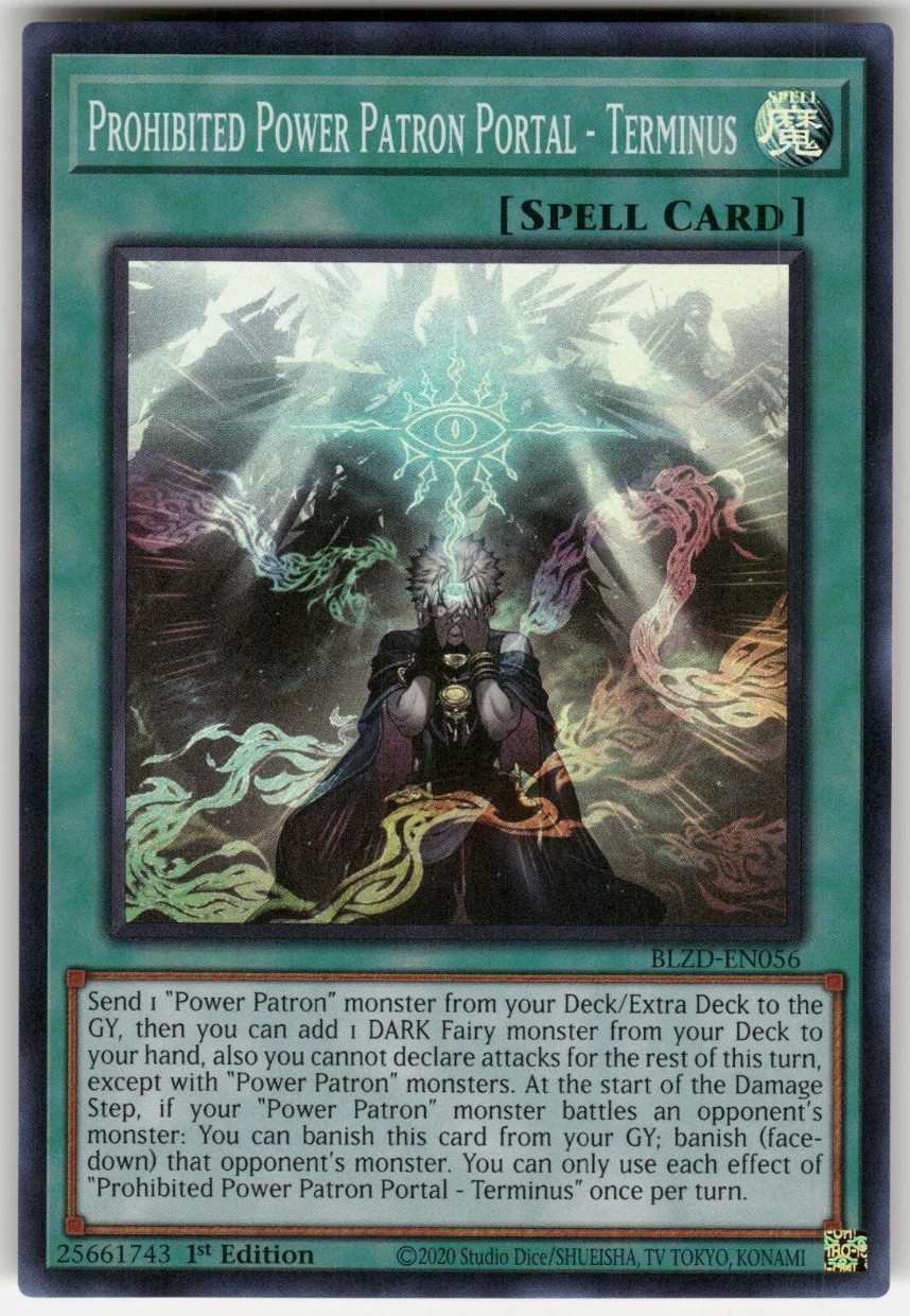Prohibited Power Patron - Term - BLZD-EN056 - Super Rare - Blazing Dominion-NM/M