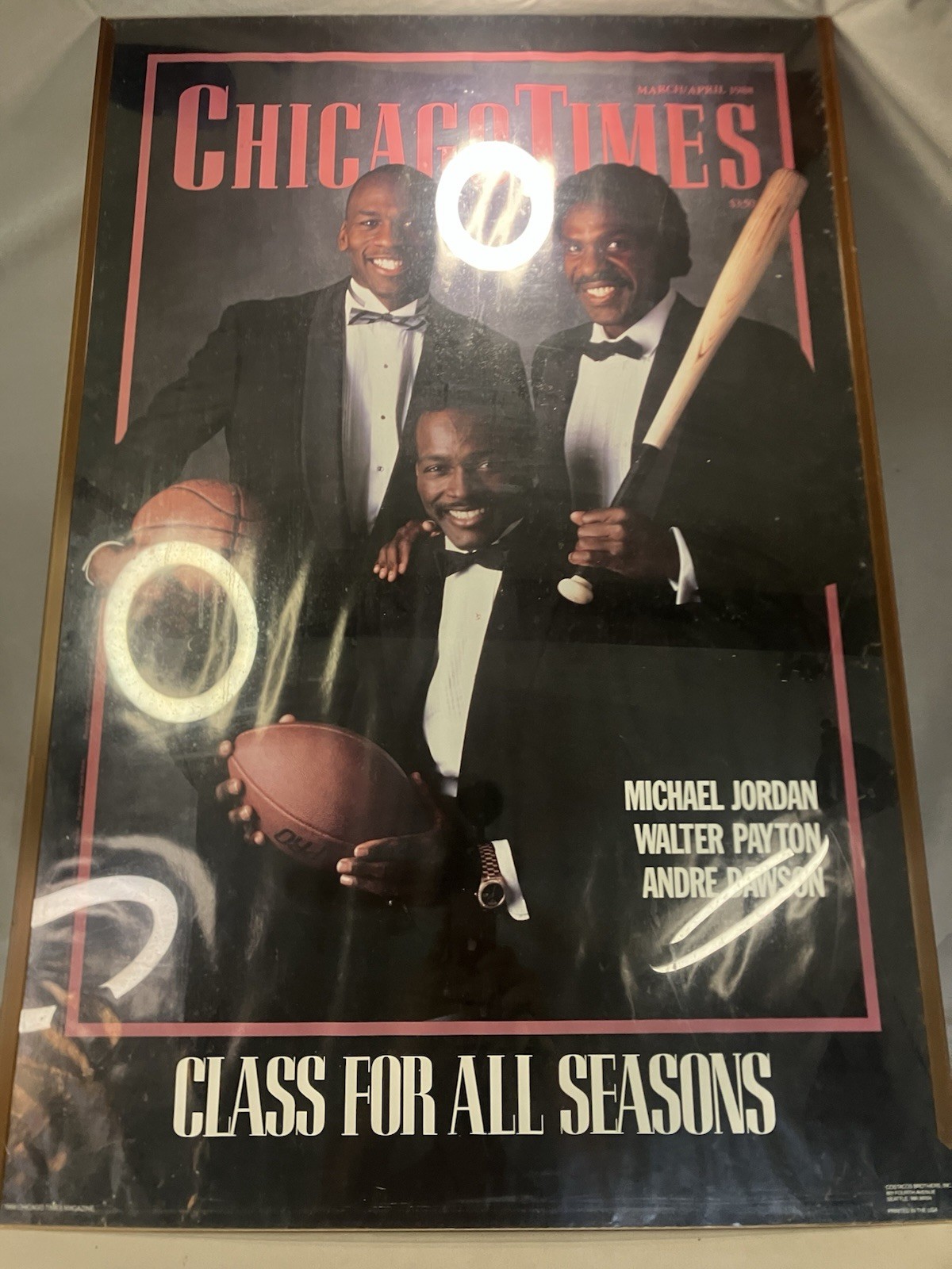 Vintage  1988 Chicago Times poster titled 