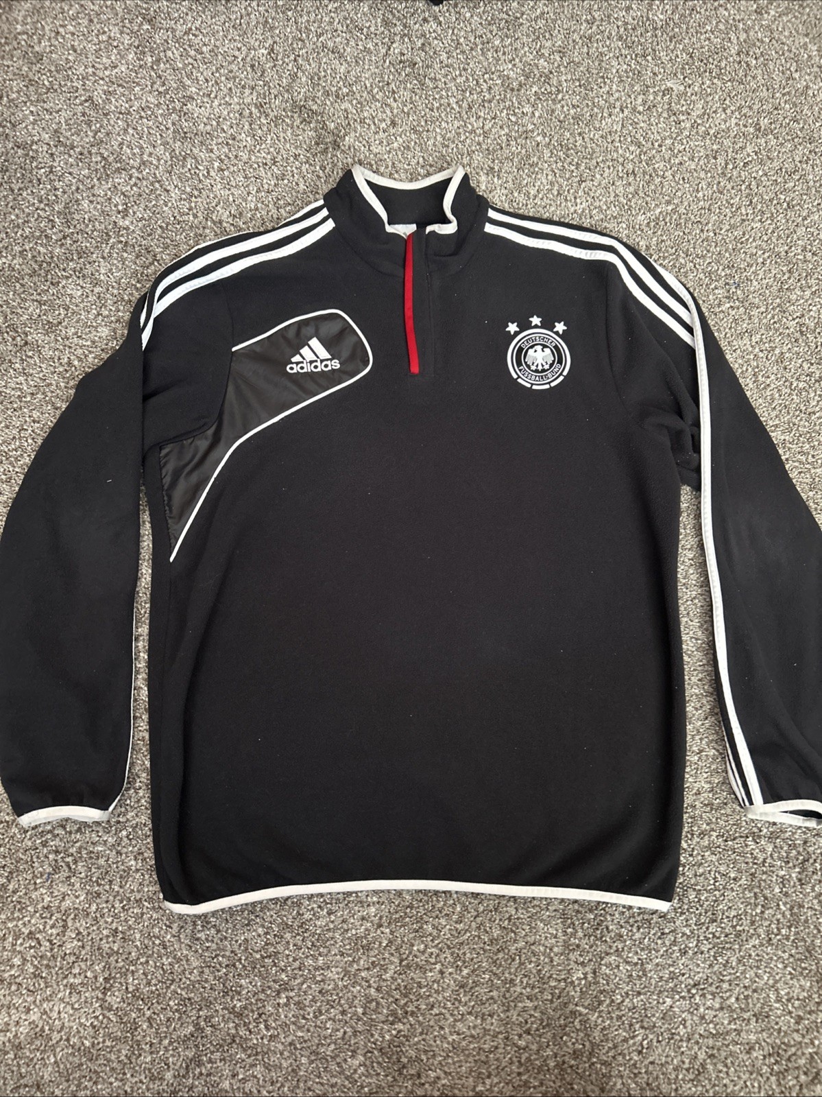 Vintage German National Soccer Team Fleece Adidas Soccer Warm-up Jacket Large Vintage German National Soccer Team Fleece Adidas Soccer Warm-up Jacket Large