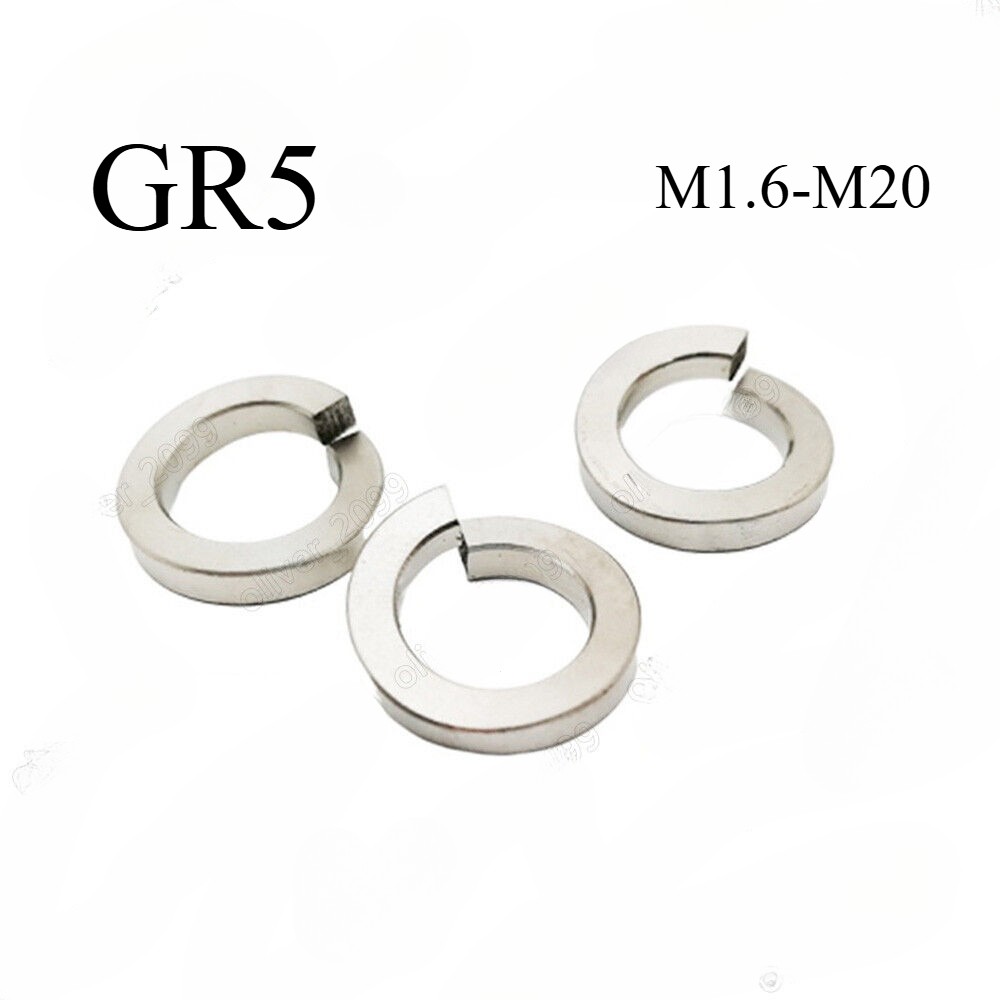 Titanium GR5 Helical Spring Lock Washers M1.6 M2 M3 M4 M5 M6 M8 M10 M12 M14-M20