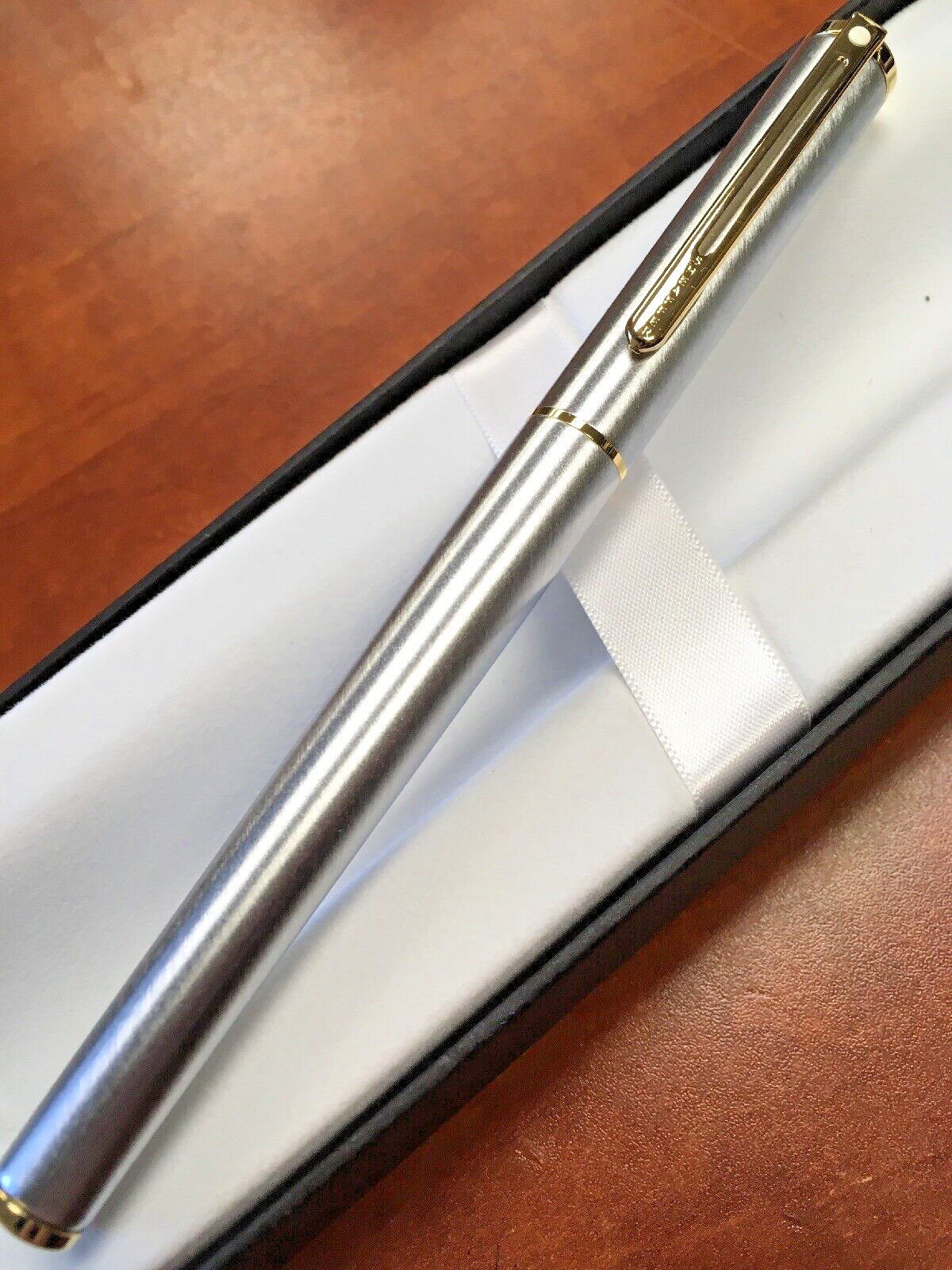 Sheaffer Agio Brushed Chrome/22K Gold Plate 