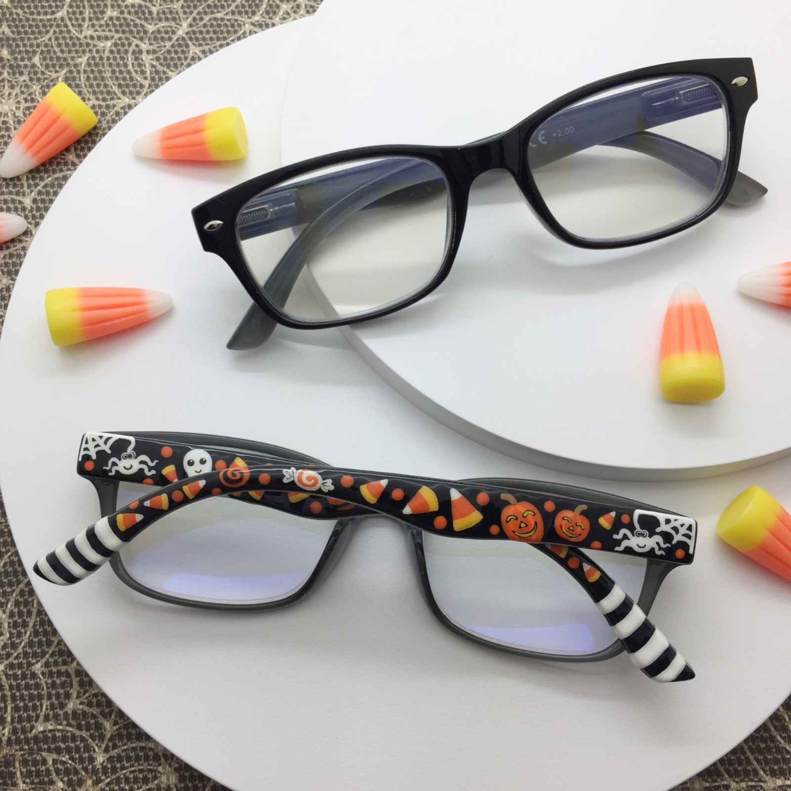 Halloween Reading Glasses Hand Painted Readers Spooky Eyeglasses Holiday Eyewear