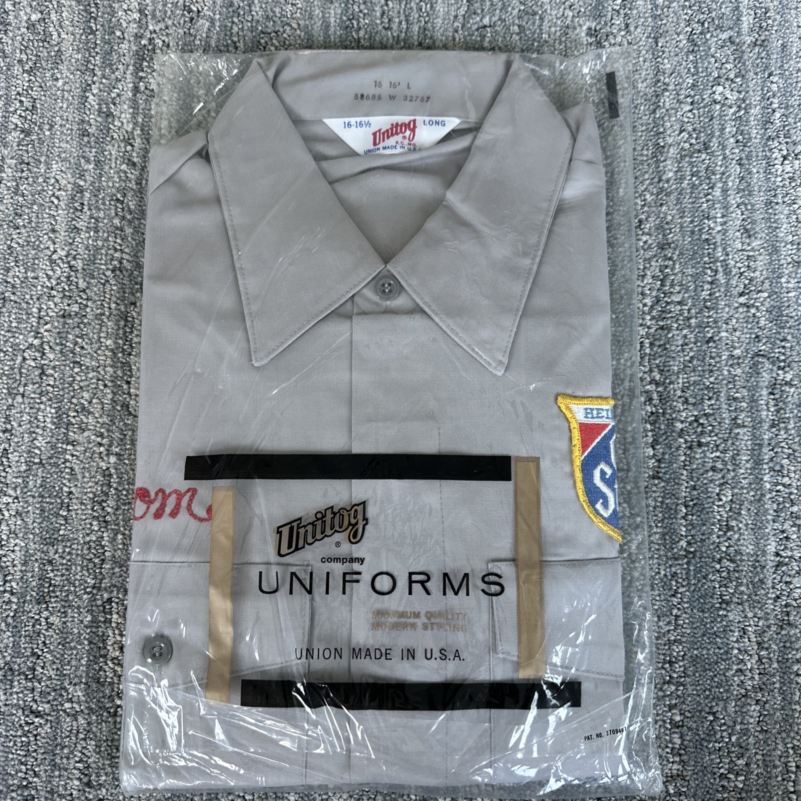 Vintage NOS Unitog Heilemans Old Style Beer Delivery Button Up Work Shirt Large