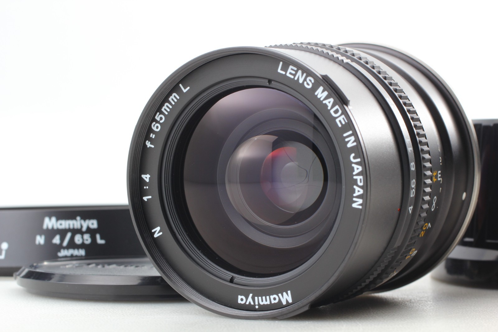 【 MINT+++ w/ Hood 】 Mamiya N 65mm f/4 L Lens For Mamiya 7 II From JAPAN #4564