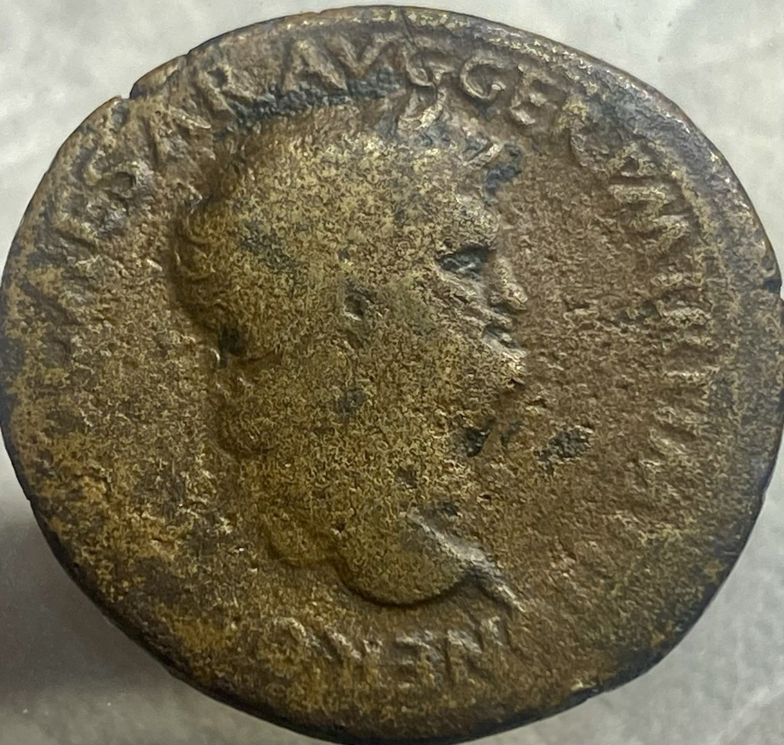 Emperor Nero Sestertius Temple of Janus Roman Coin 54AD-68AD Bronze Genuine