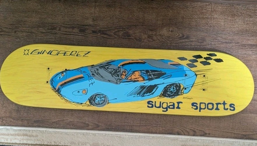 Sugar Sports Gino Perez Skateboard Deck 7.75 Vintage Nos Mark Gonzales Rare