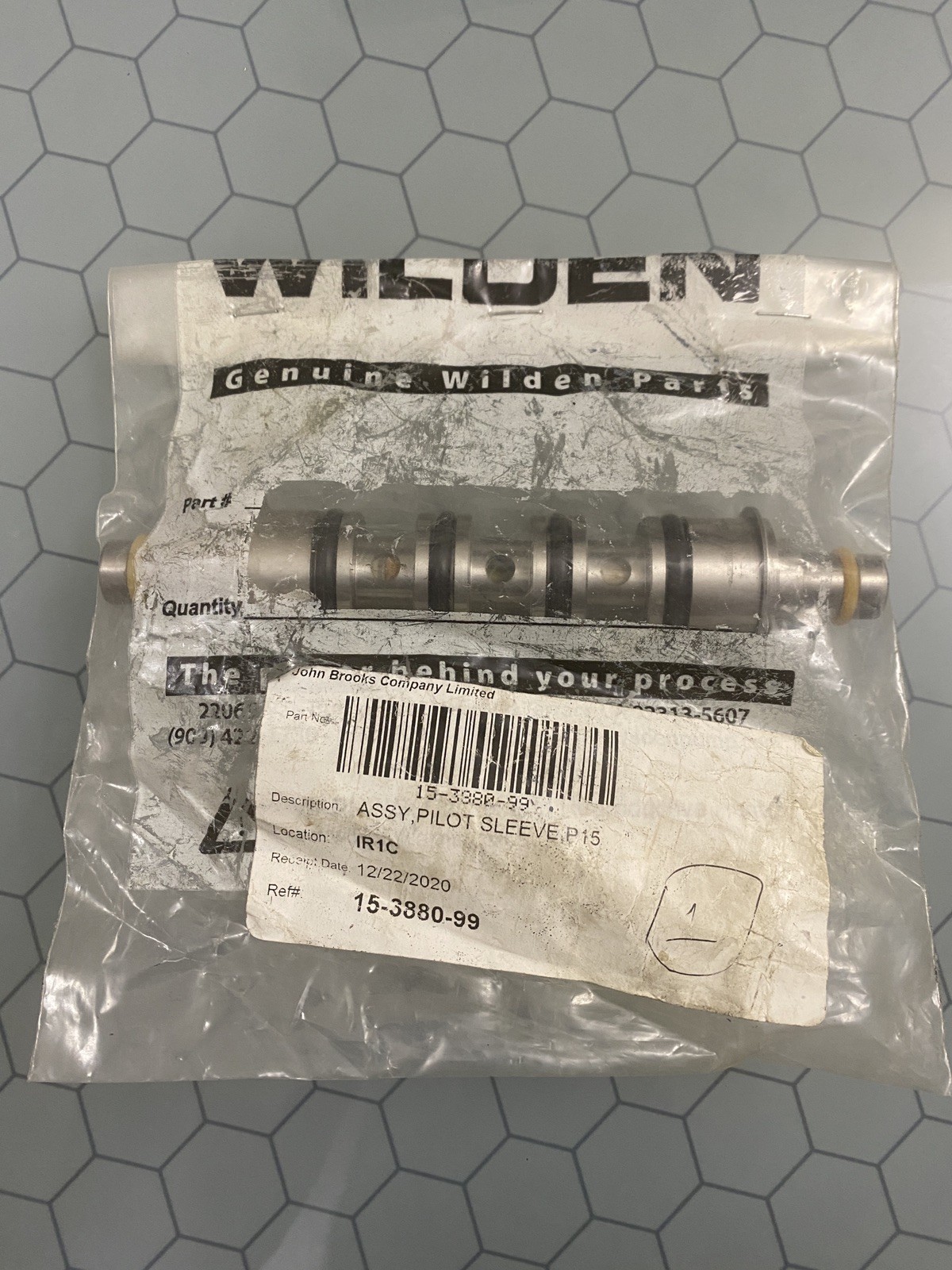Genuine Wilden 15-3880-99 Pilot Sleeve Assembly P15 AODD Pump Repair Genuine Wilden 15-3880-99 Pilot Sleeve Assembly P15 AODD Pump Repair