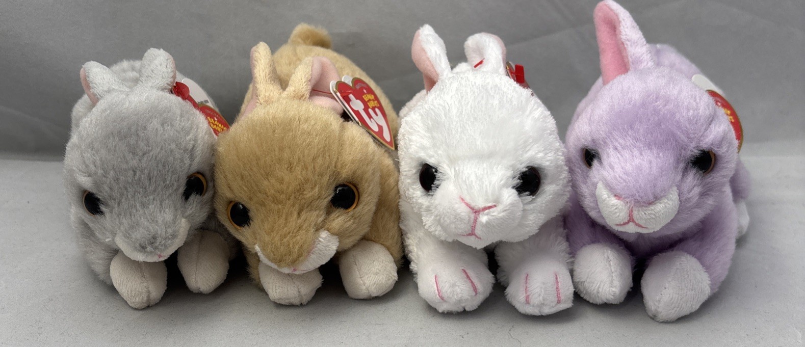 Lot Of 4 - TY Beanie Baby - Bunnies (6 inch) - Stuffed Animal - Brand New W/Tags