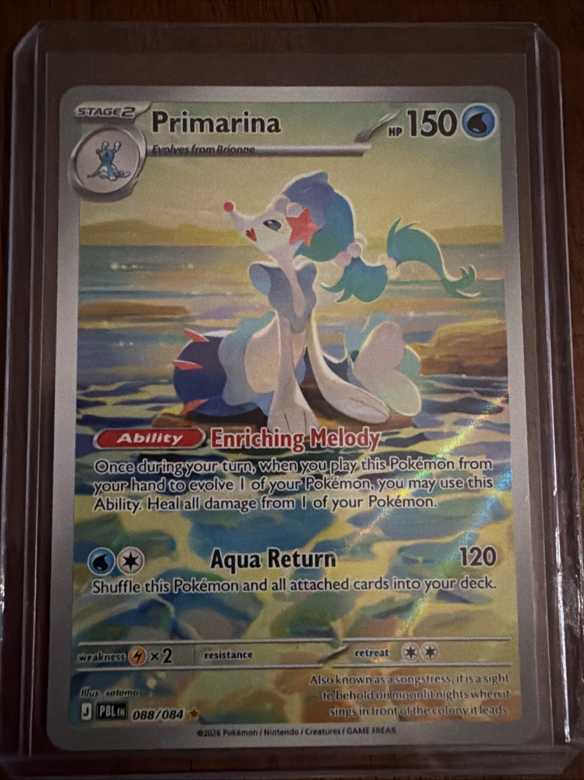 Primarina 088/084 Me05: Pitch Black Holo Primarina 088/084 Me05: Pitch Black Holo