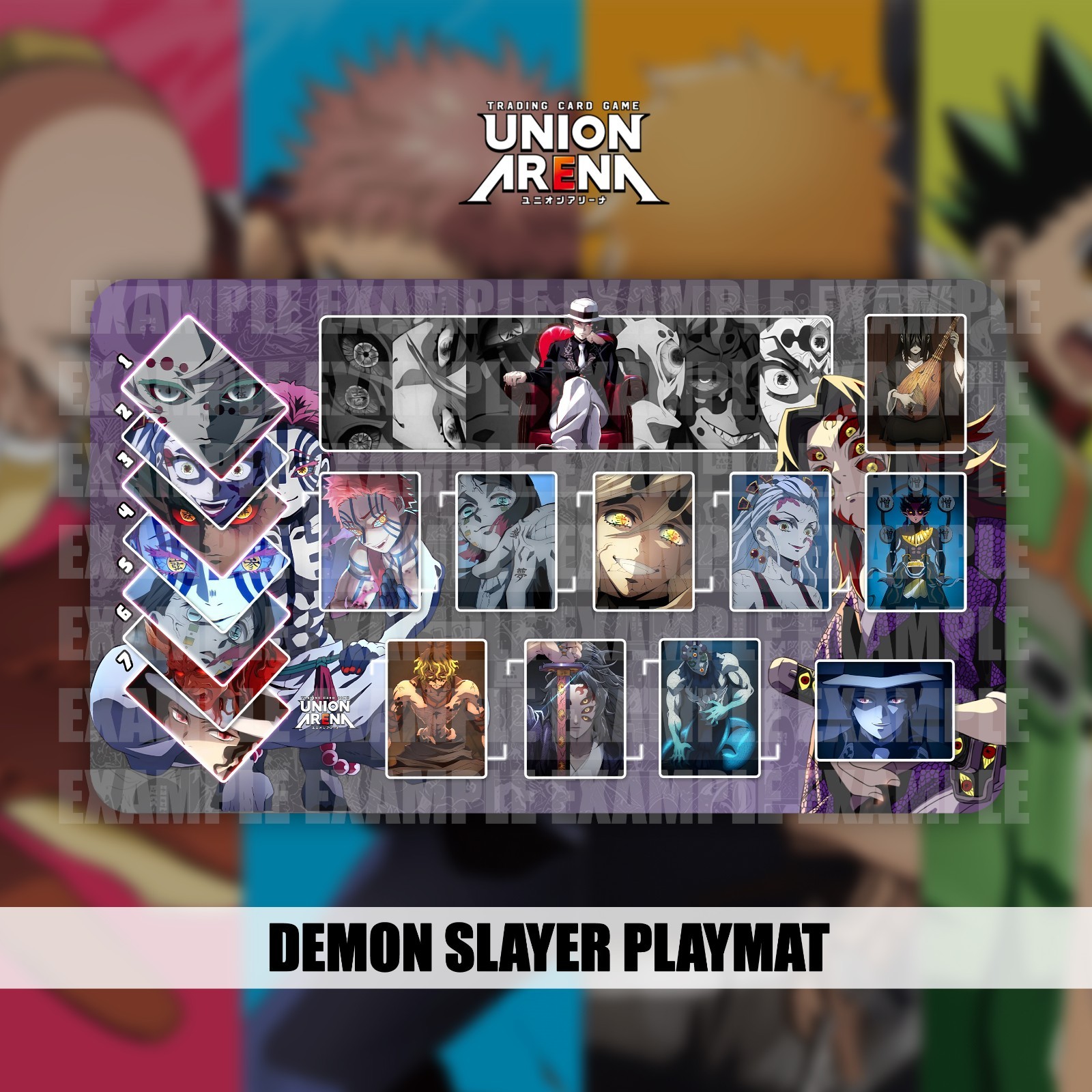 Playmat Union Arena - Demon Slayer - 24 x 14 in. (600 x 350 mm) Stitched Edge