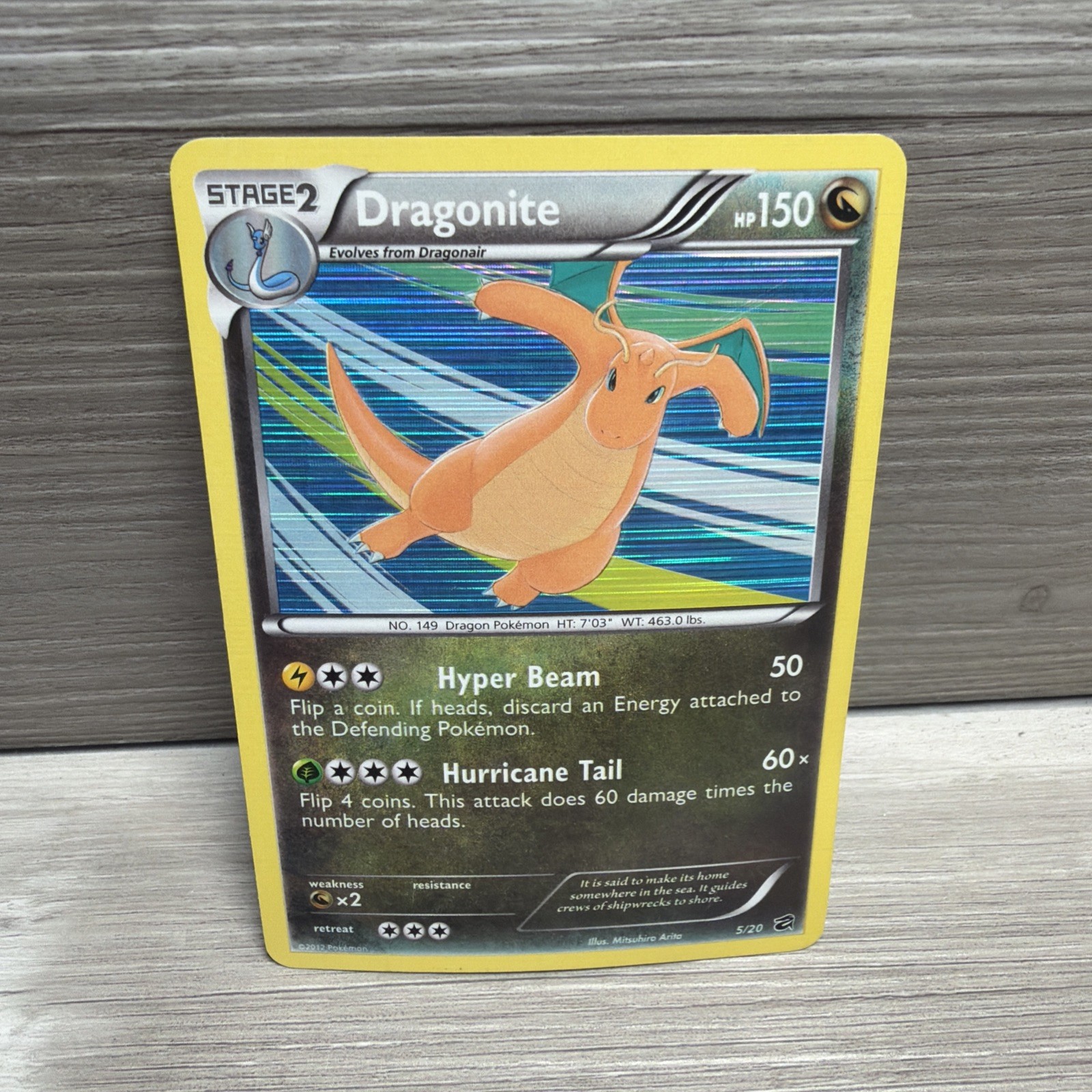 Dragonite 5/20 Holo LP Pokémon TCG Dragon Vault Holo Rare 2012 Moderately Played