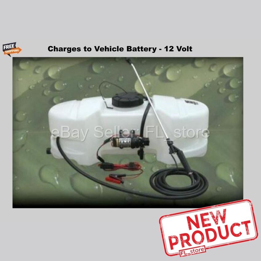 Truck Mount Yard Spot Sprayer 25 Gal. Tank 12V (Charges to Vehicle Battery) NEW