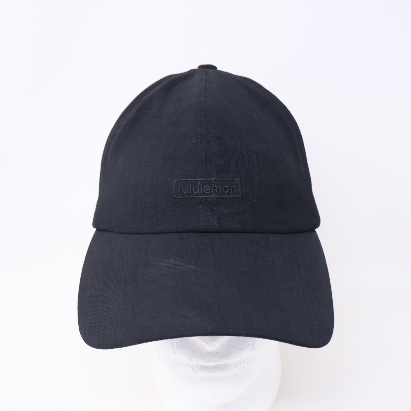 Lululemon Womens Baller Hat Soft Embroidered Logo Black Stretch Cap One Size
