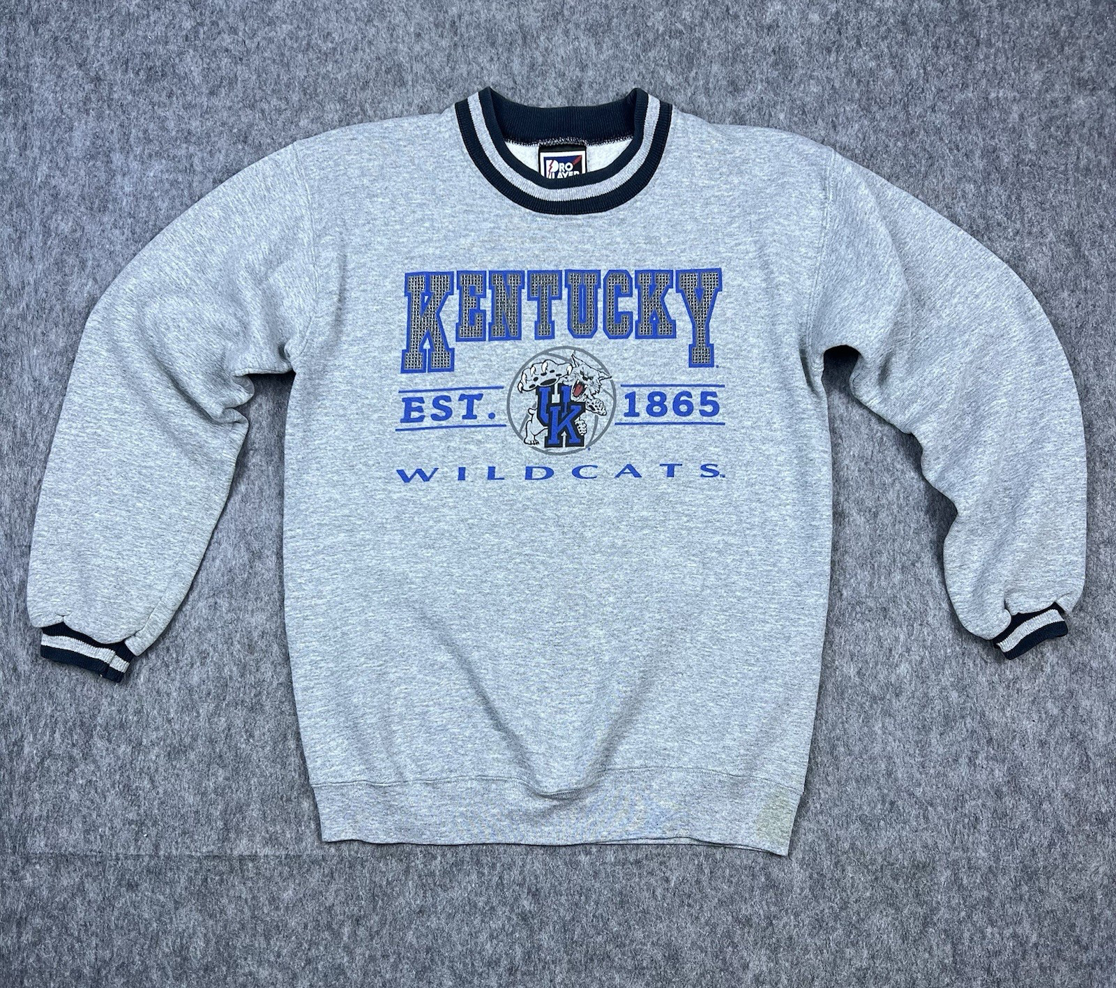Vtg Pro Player Boys Kentucky Wildcats Sweatshirt 90\'s Youth Size Large (14/16)