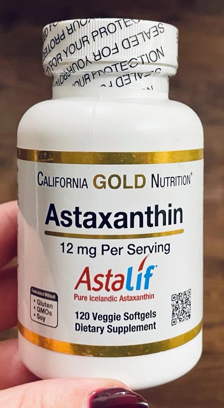 California Gold Nutrition Astaxanthin Astalif Pure Icelandic 120 Ct Exp 01/2027