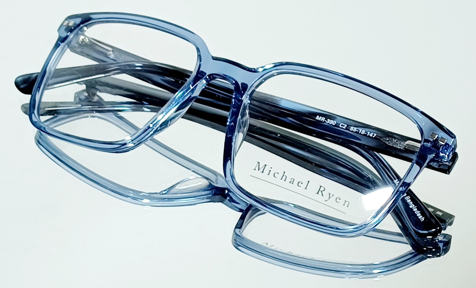 Originale MICHAEL RYEN Eyeglasses MR-390 C2 CRYSTAL DENIM New Plastic 55-18-147