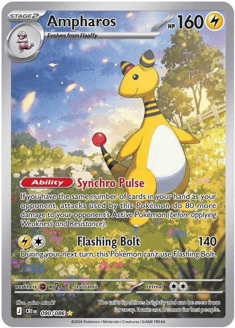 Ampharos Holofoil [CRI - 090/086]NM