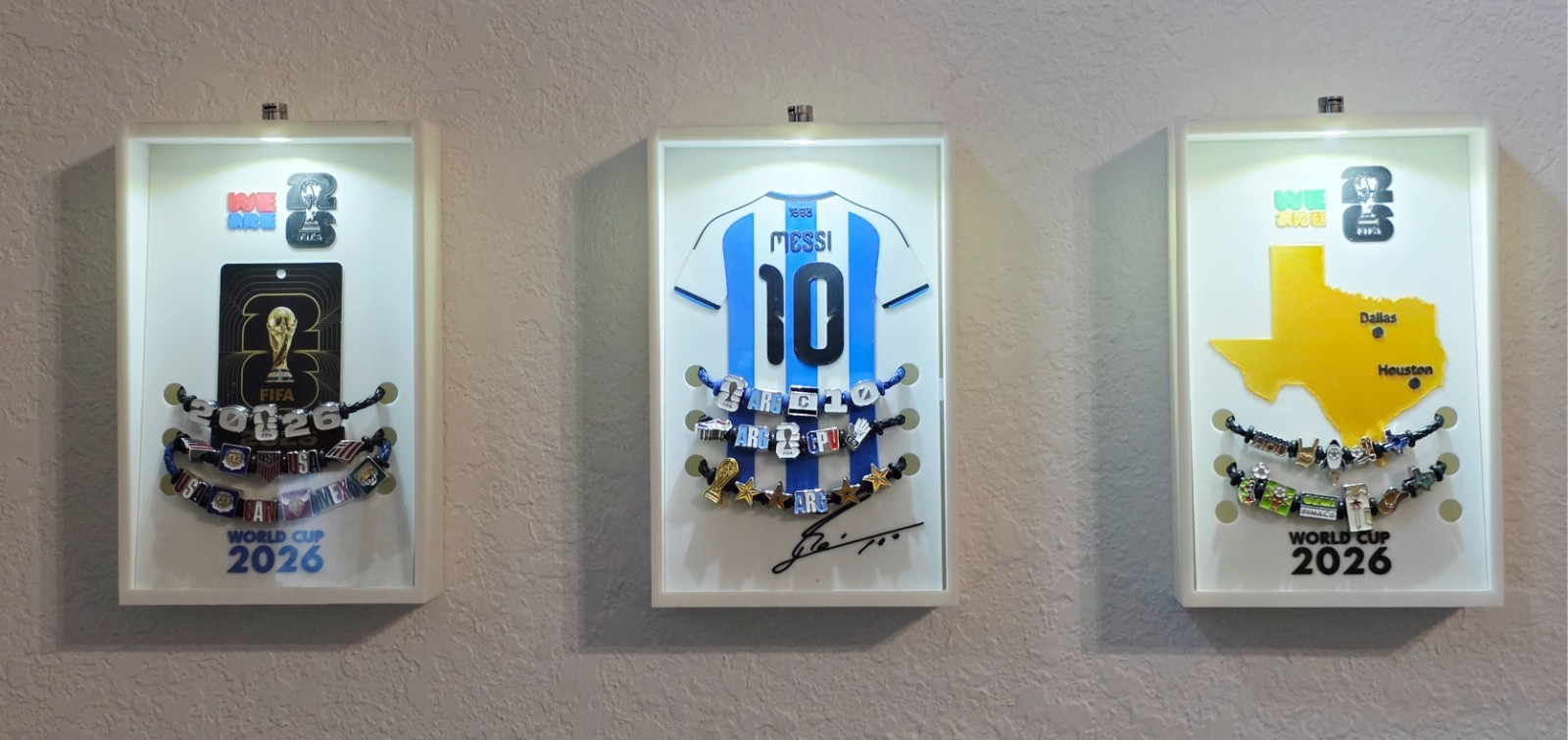 BOA FIFA World Cup Bracelet Display Case with Clear Cover and Led Light