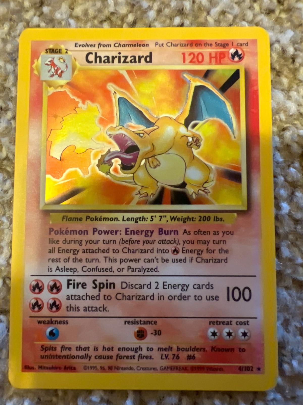 1st Edition Charizard, Blastoise, Venasaur Pokémon Cards. Excellent condition.
