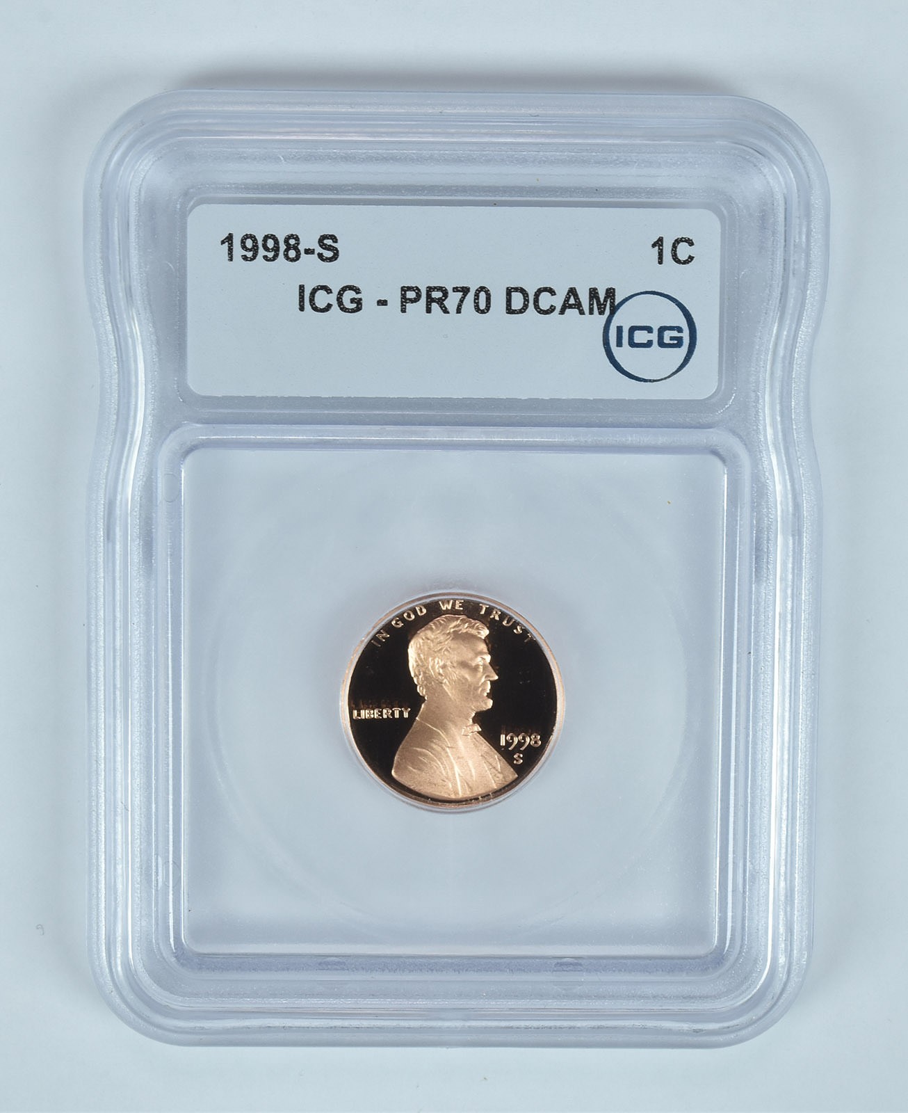 1998-S Lincoln Memorial Cent PR70 DCAM ICG 1998-S Lincoln Memorial Cent PR70 DCAM ICG