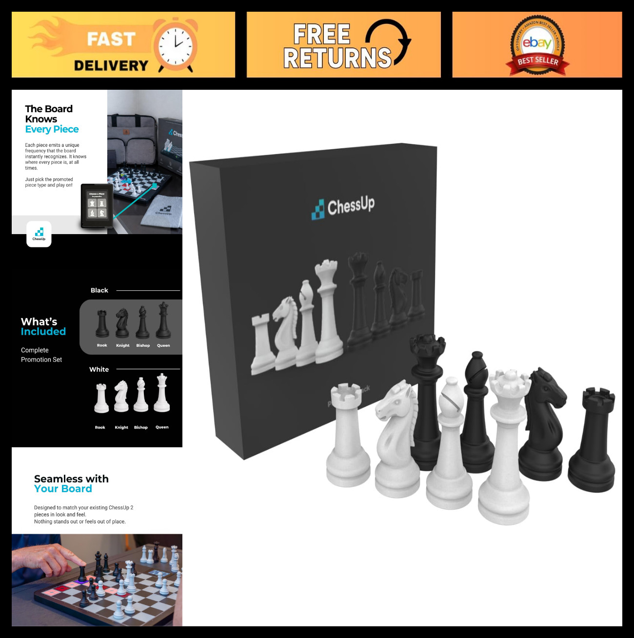 Smart Electronic Chess Board Promotion Pack - ChessUp 2 Accessories & Upgrades Smart Electronic Chess Board Promotion Pack - ChessUp 2 Accessories & Upgrades